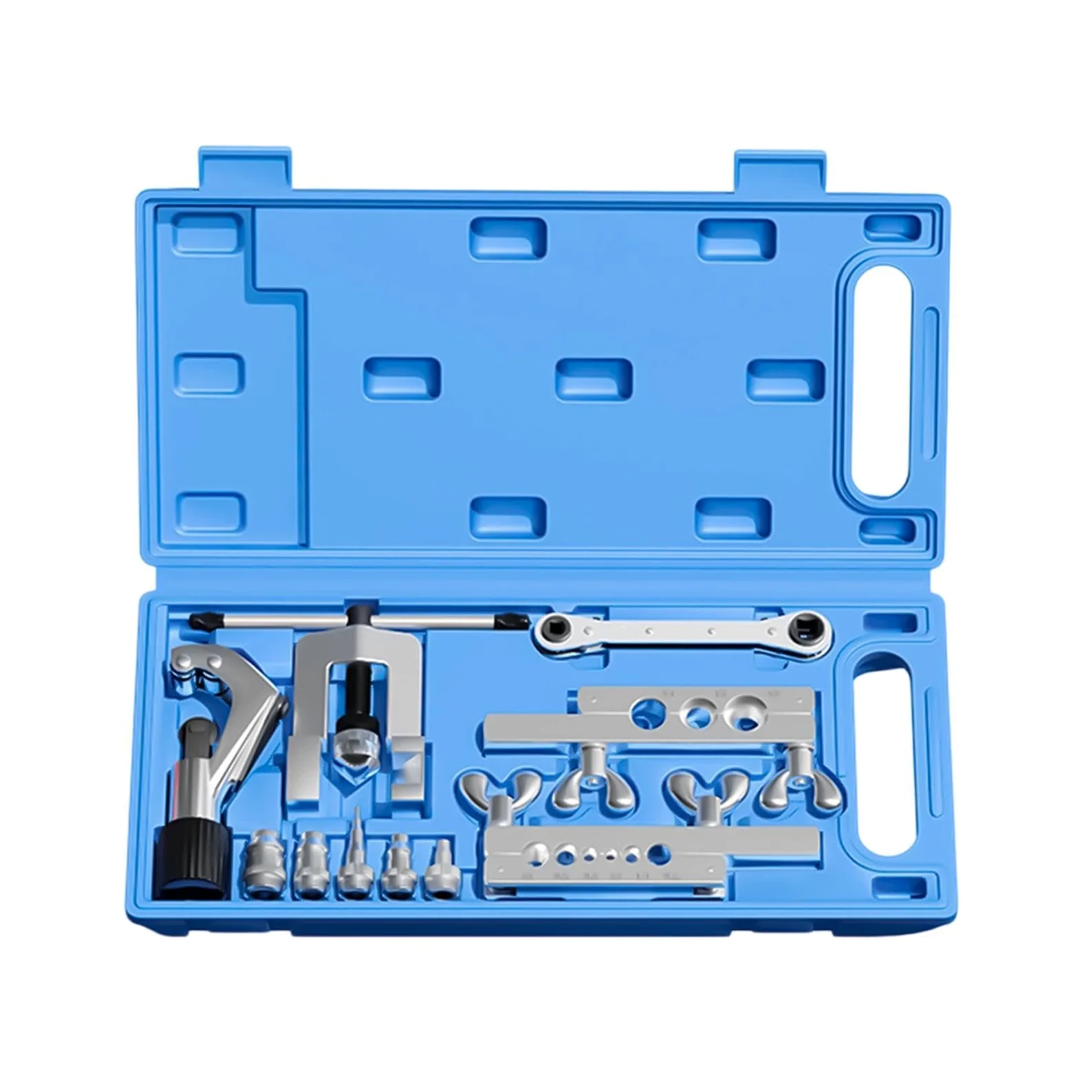 Genérico Kit Abocardador Frenos Set Reparación y Mantenimiento Líneas Coche | Kit De Abocardado Doble Camión Sedán Automotriz Hogar Industria Garaje Y Taller Exterior
