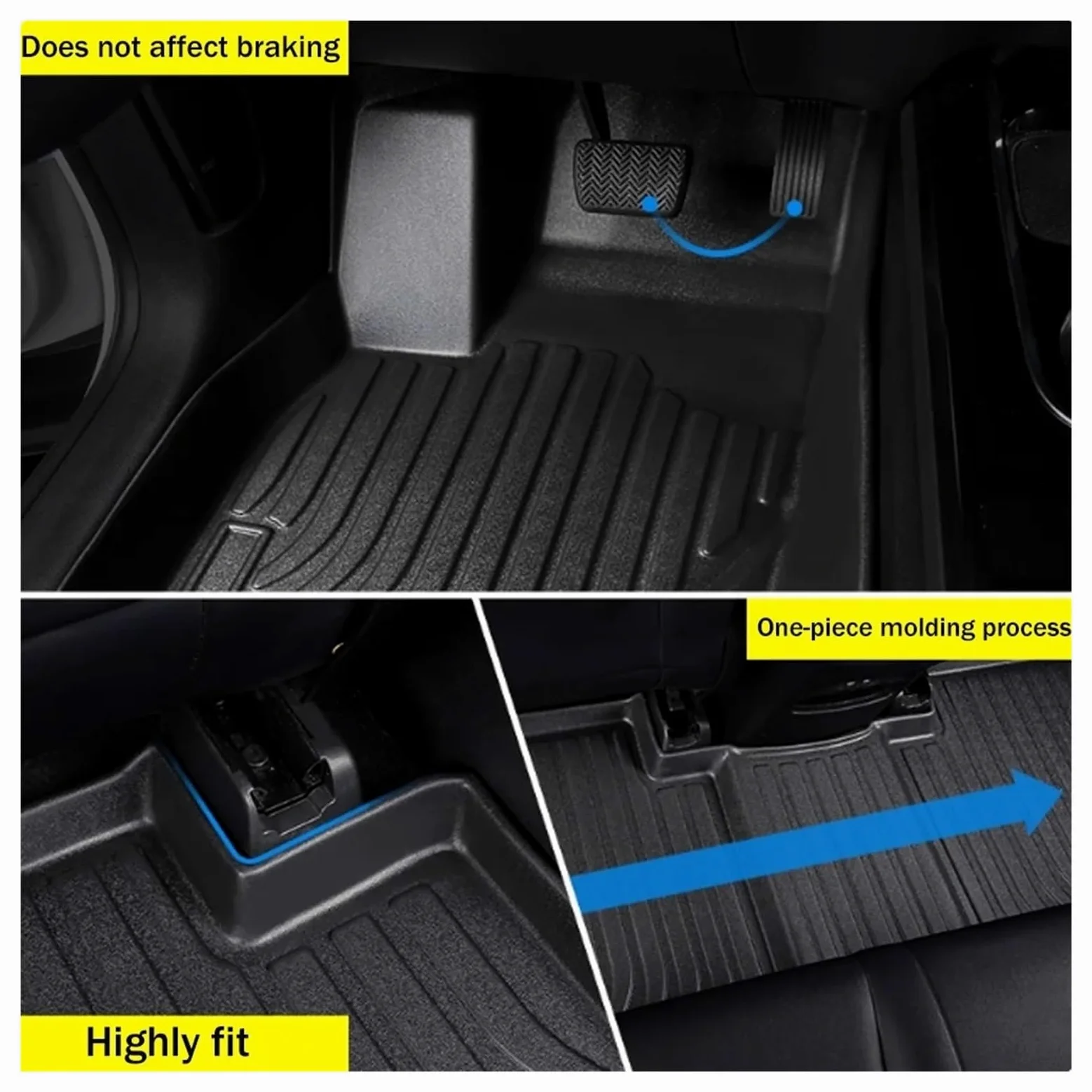 Alfombrillas Coche para Chery Tiggo 9 para Ebro S900 2024-2026 Fuel AWD FWD 7 Asientos LHD Alfombrillas TPE Coche Alfombras Impermeables Protección Antiarañazos(LHD Single Layer,Fuel AWD 7 Seats)
