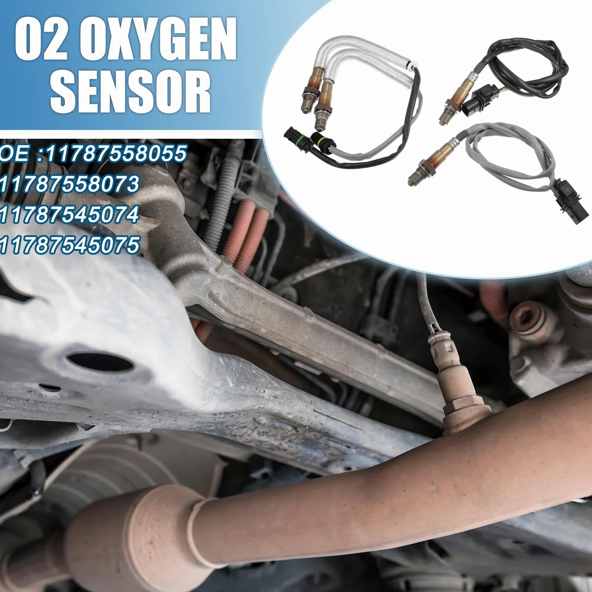 A ABSOPRO Sensor De Oxígeno Nº11787558055 Para BMW X3 07-10 1pc | Material: Plástico, Metal, Color: Negro, Gris, Rosca M18x1.5, 6 Pines, Compatible Para BMW 128i/328i/335i 08-13