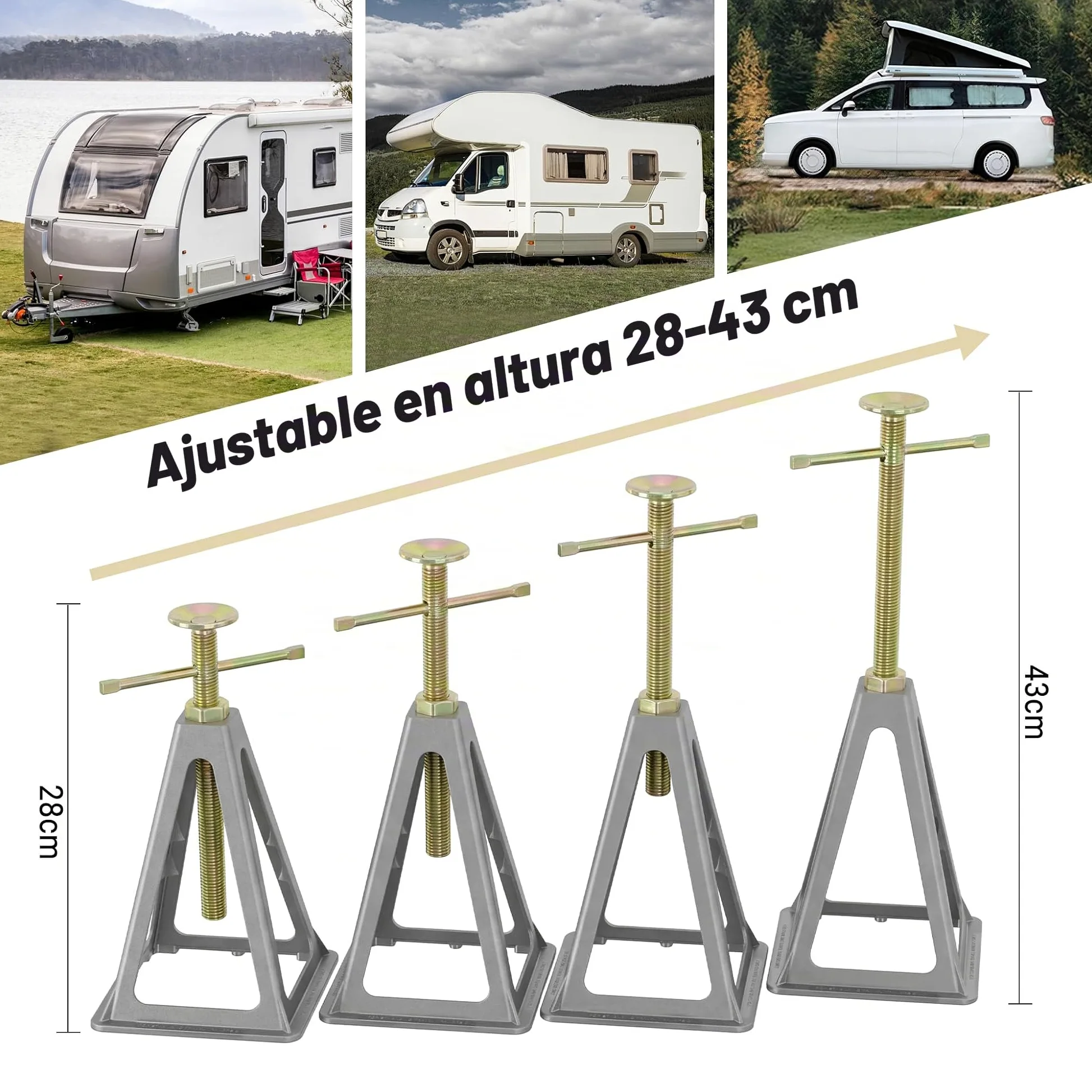 Bastidores de aluminio para caravanas y remolques Bastidores de 4 piezas