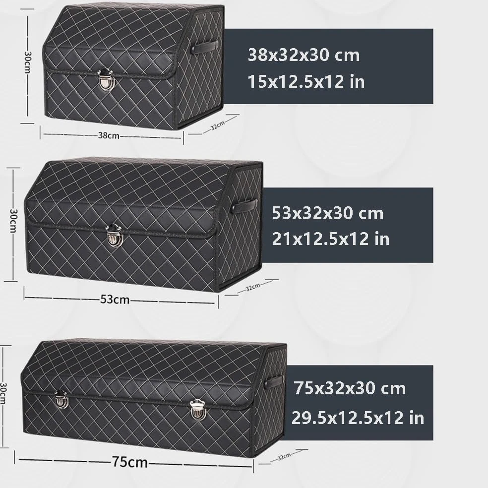 Organizador Maletero Coche para Suzuki Grand Vitara(4door) 2005-2015, Bolsa de Almacenamiento Plegable Organizador Accesorios Almacenamiento organización,B-Black-75 * 32 * 30cm