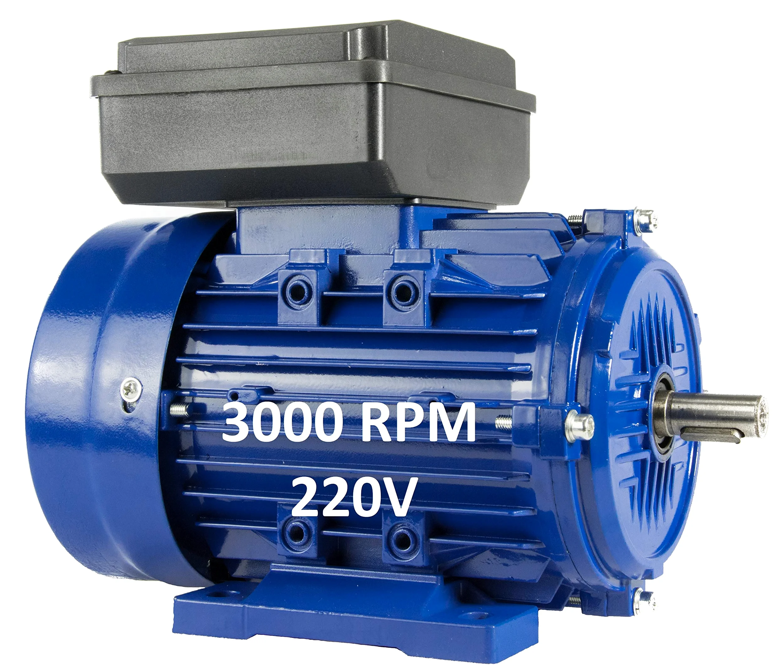 MOTOR ELECTRICO MONOFASICO 0,55KW / 0,75CV 220V 3000RPM B3 / PATAS TAMAÑO 71 - EJE 14mm ALTO PAR DE ARRANQUE ALREN