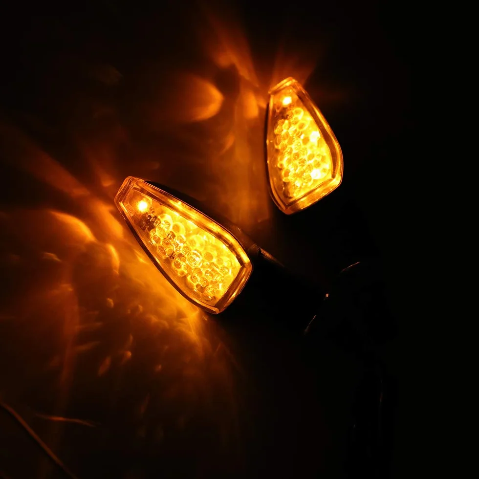 4pcs Intermitentes Moto Indicadores de Motocicleta Luces de Señal de Vuelta de 14 LED 12V Luz Indicadora de Vuelta Impermeable Universal para Motocicleta Scooter Quad Cruiser Off Road