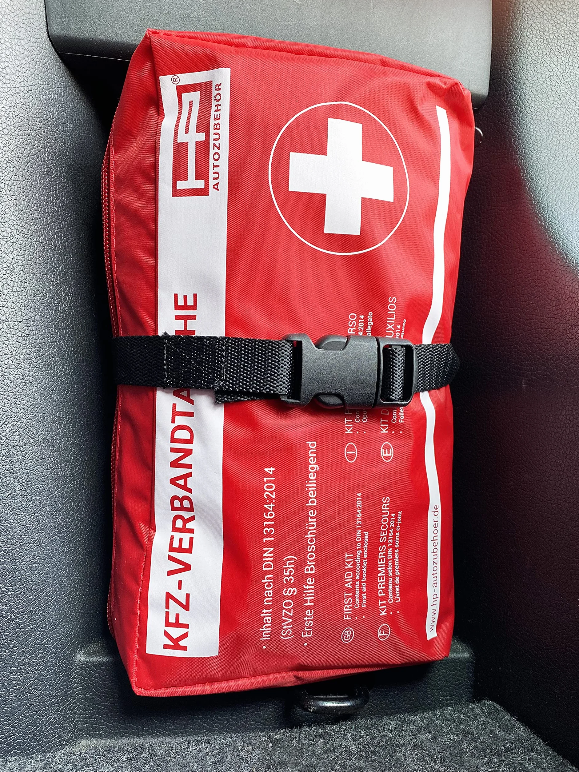 Bolsa de primeros auxilios para automóvil rojo 10039