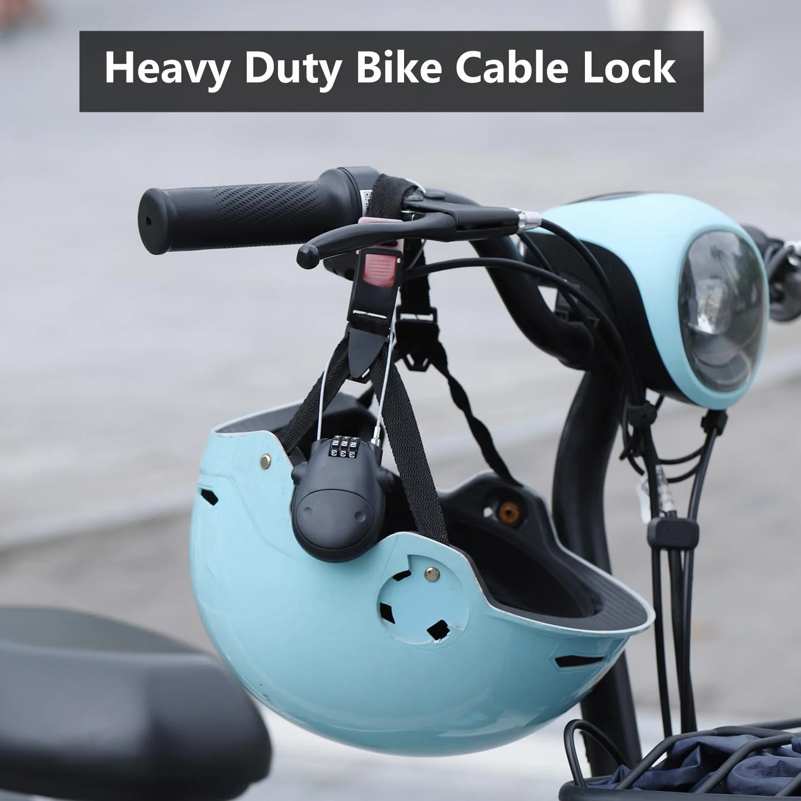 Fentar 2 candados de cable, cerradura de combinación pequeña a prueba de óxido, cerradura flexible para casco, cerradura de scooter, cerradura de bicicleta ligera, bloqueo de cable retráctil de acero