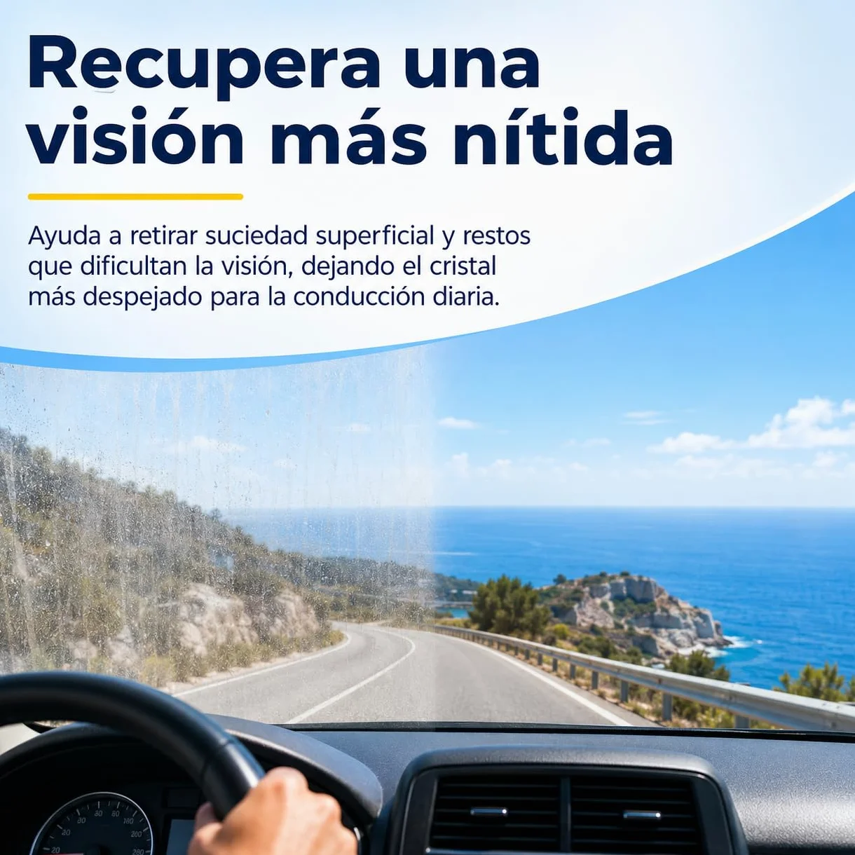 Limpiador de lunas 100 ml, esponja mágica para coche, pack de 12