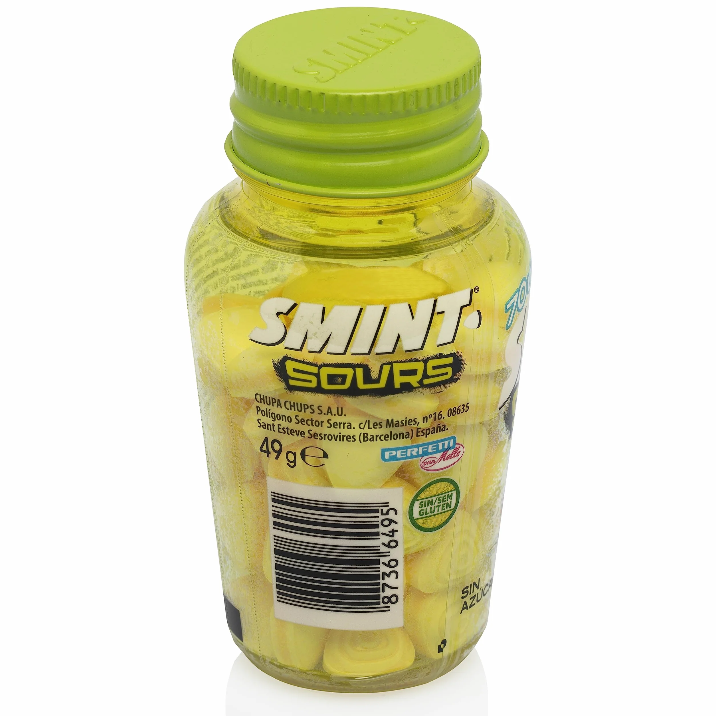 Smint Sours Limón Caramelo Comprimido Sin Azúcar 6 x 49 g 294 g
