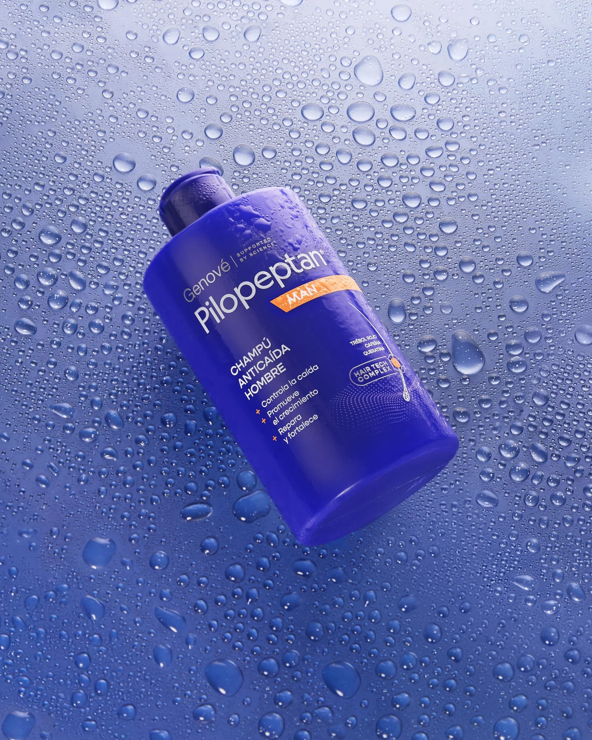 Pilopeptan Man Champú Anticaída Hombre 250ml Fortalece Reduce Caída Ginseng Trébol Rojo Queratina Pantenol Sin Sulfatos