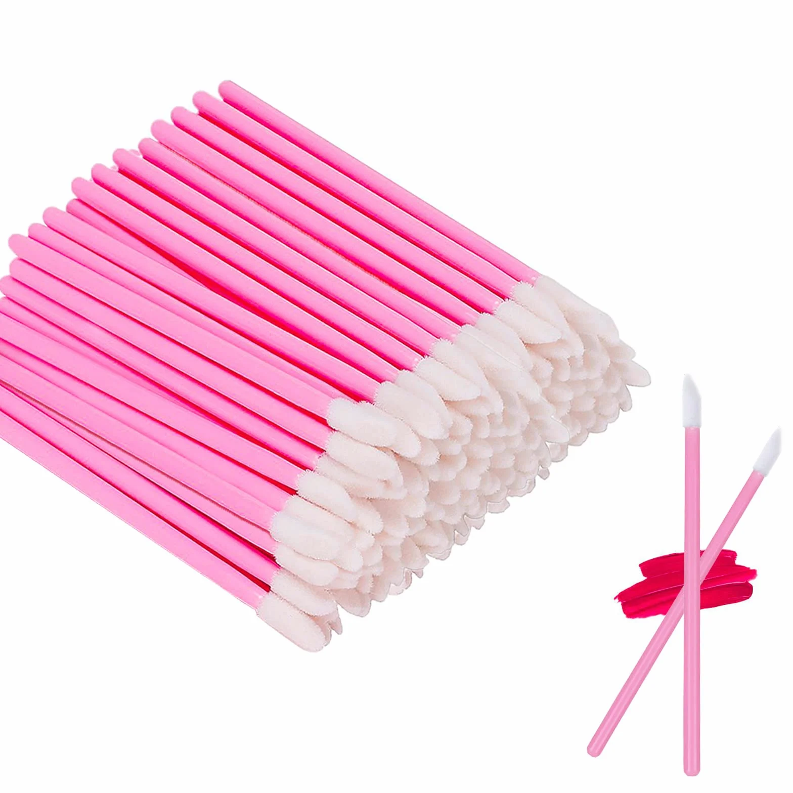 Cepillos Labios Desechables 100 Piezas, Cepillo de Lápiz Labial Aplicador