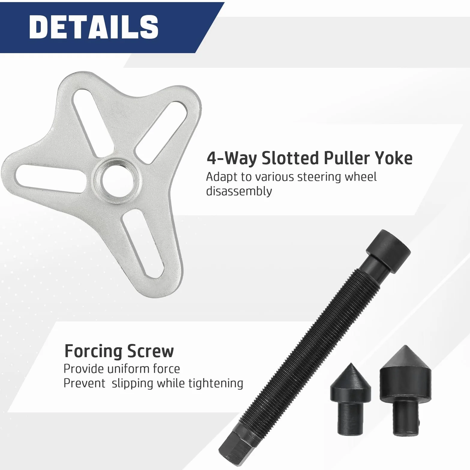 Juego de extractor de equilibrador armónico de 46 piezas, kit de extractor de volante, extractor de polea de cigüeñal, poleas y engranajes de cigüeñal para la mayoría de automóviles, camionetas, SU