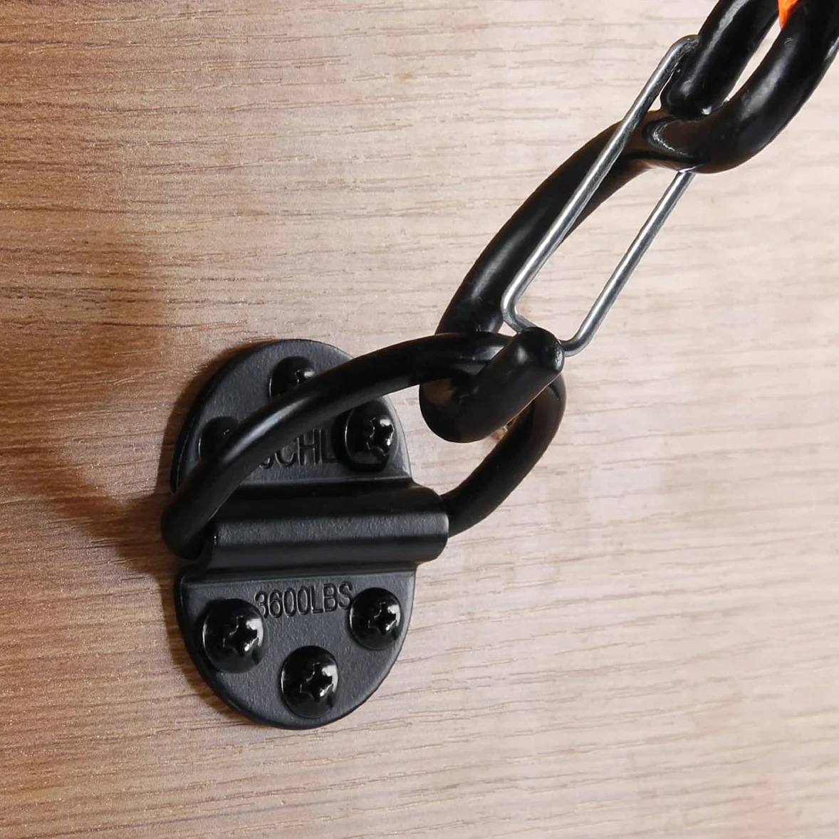 Anclajes de Amarre de Acero Resistente con Capacidad de 3600 Libras para Cargas en remolques, Camiones, caravanas, Furgonetas, ATV, SUV, Barcos, Anillo de Amarre con Tornillos y Pernos (Paquete