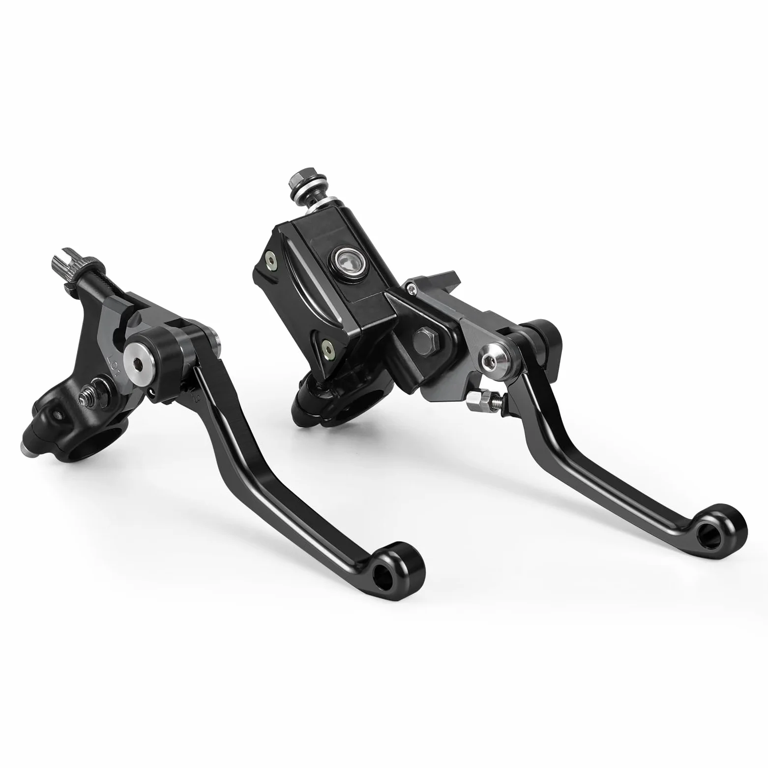 Palanca de embrague de freno Para Honda CRF250R CRF450R CRF125F CRF250X CRF450X CR80R Palanca de freno y embrague con cable(Negro)