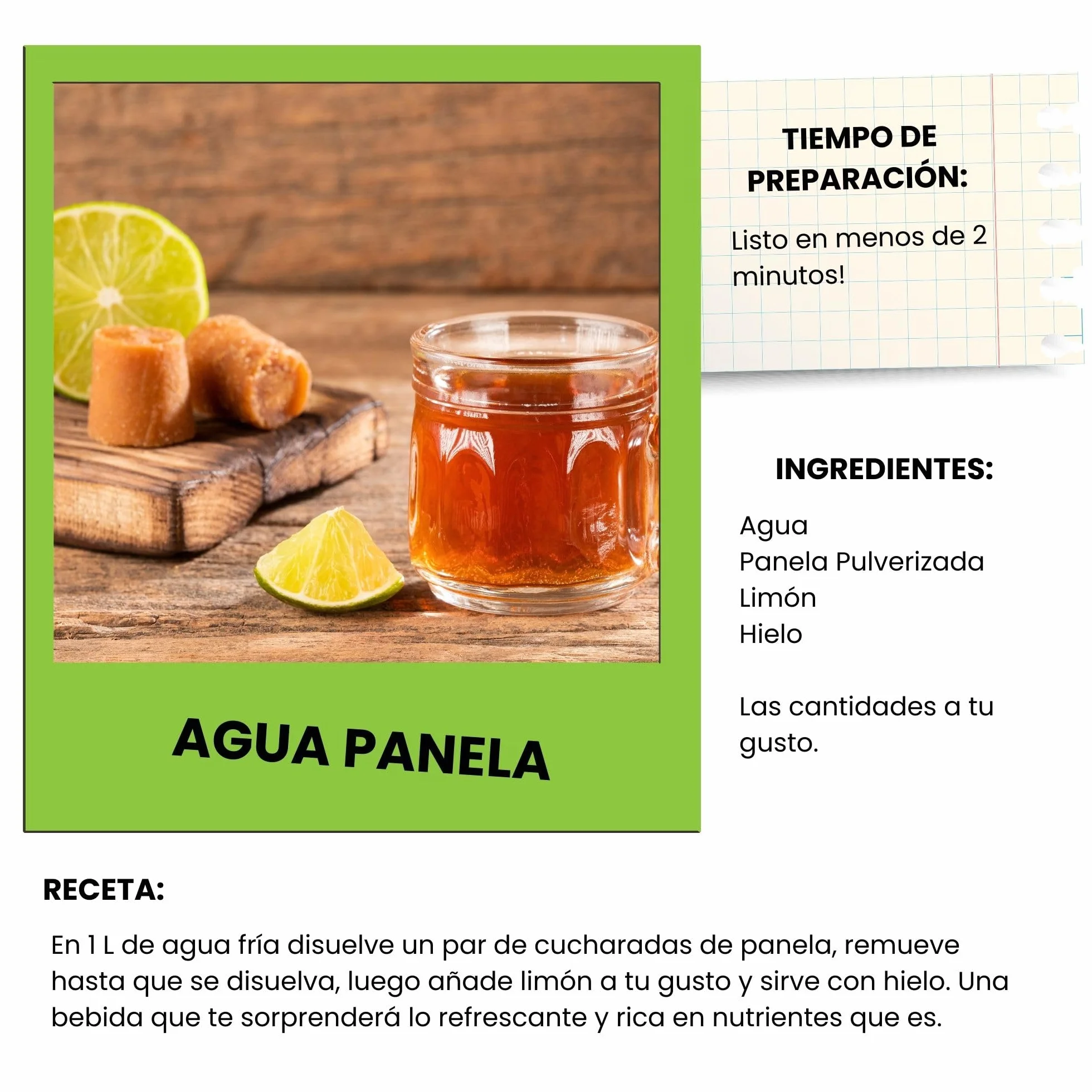 Panela Orgánica 500 g Rica en Vitaminas y Minerales Antioxidantes de Caña de Azúcar Sin Refinar
