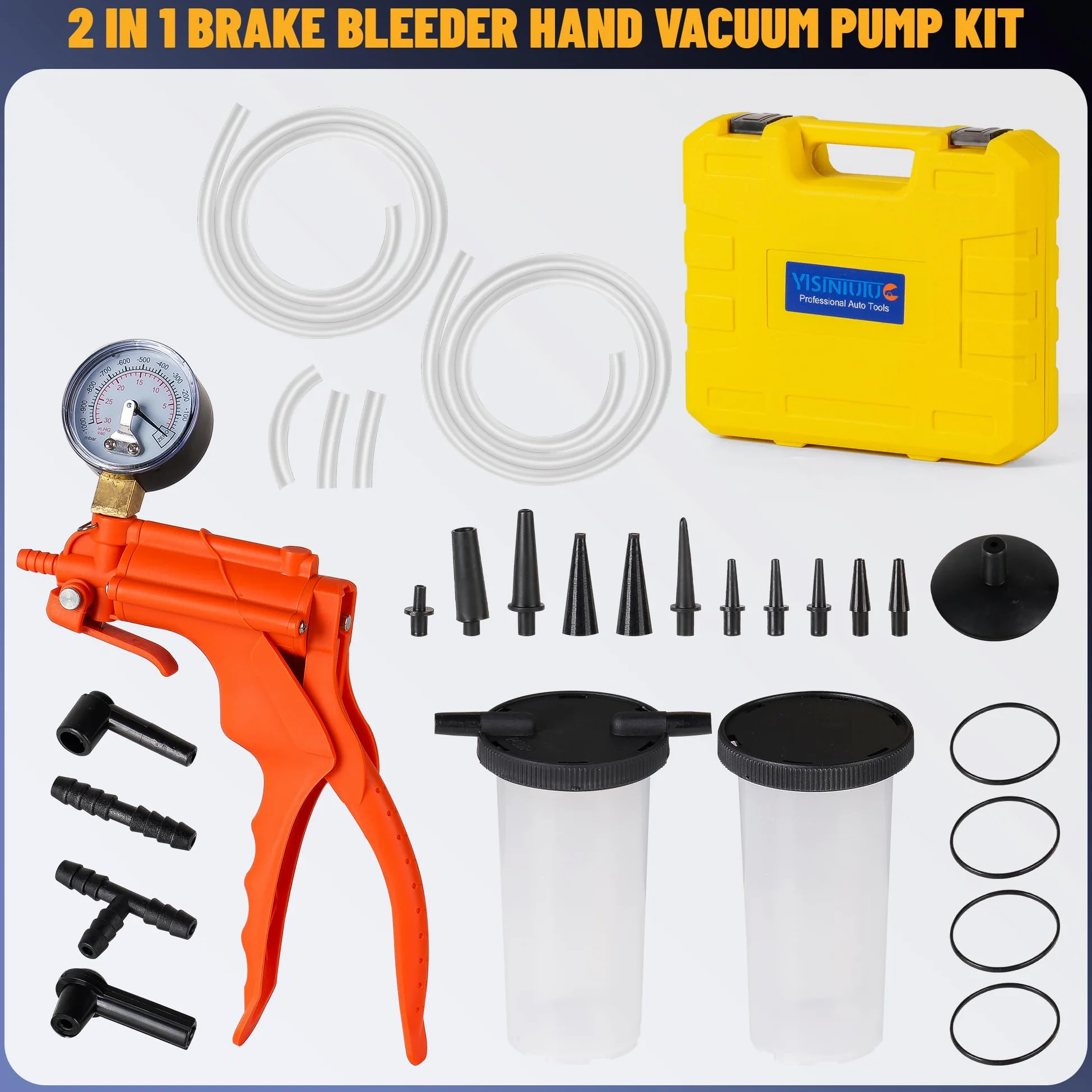 Kit de purgador de frenos de bomba de vacío de mano