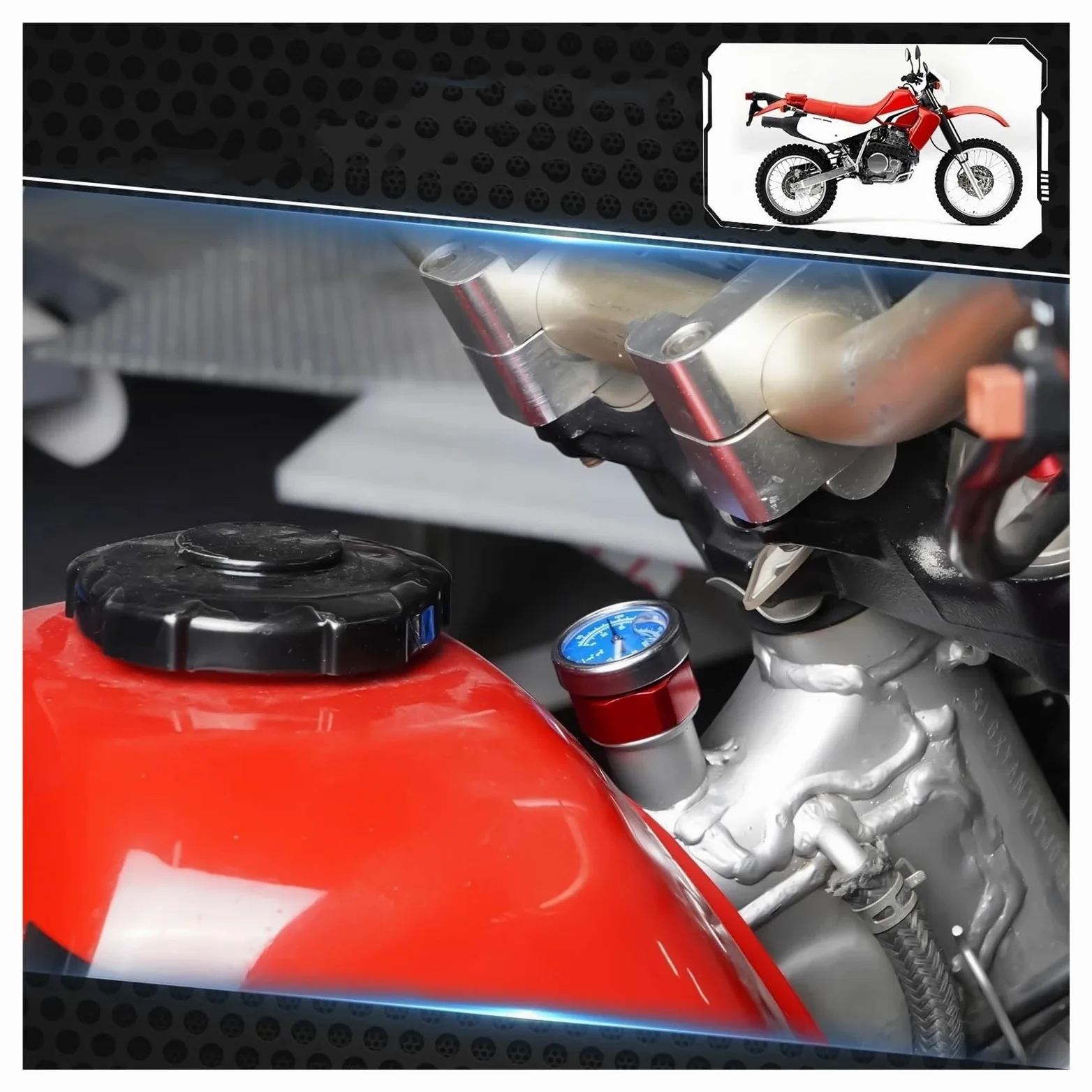 Nivel Aceite Varilla para XR650L para XR 650 L 1993-2024 Accesorios para Motocicletas Varilla De Nivel Aceite con Termómetro Y Medidor Temperatura