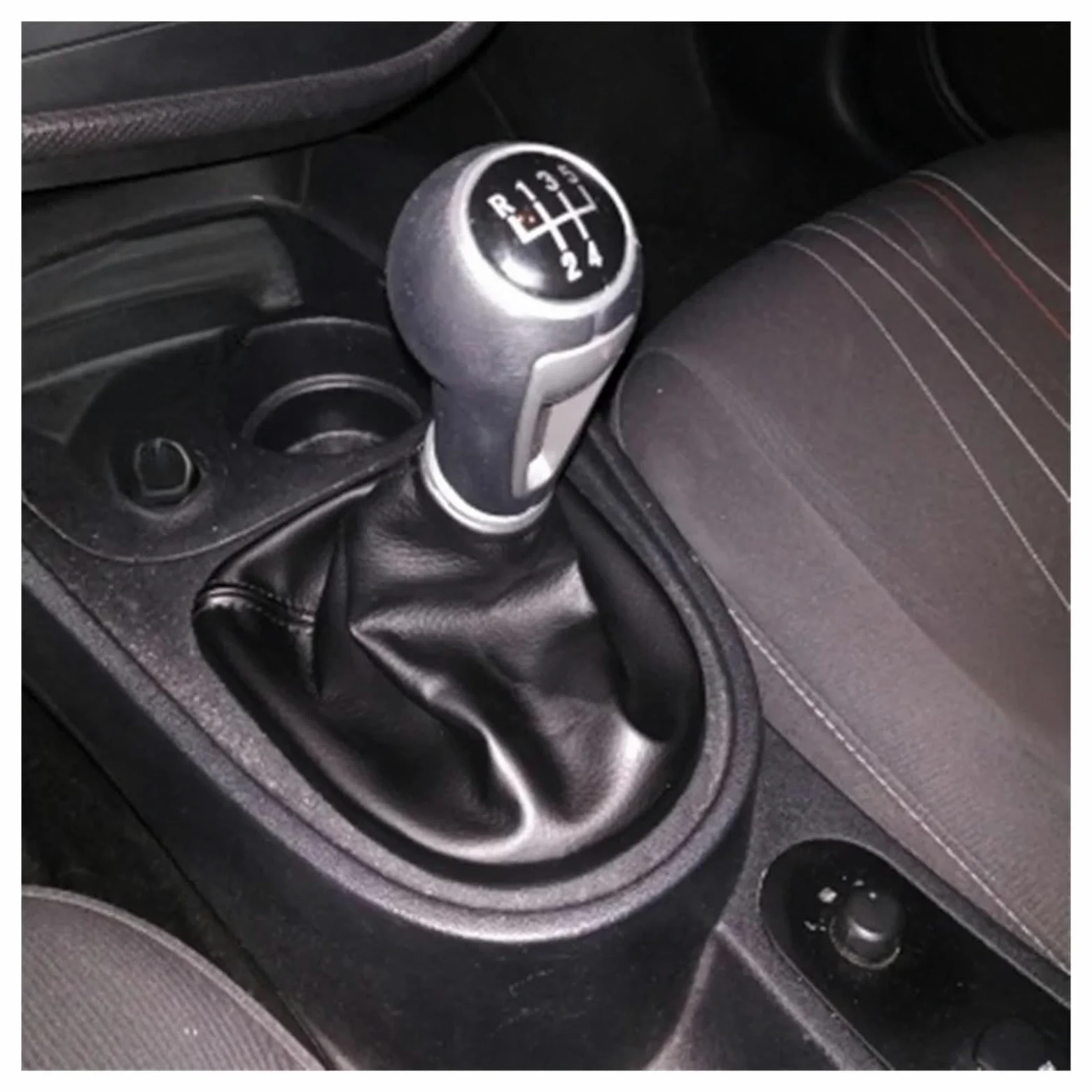 Para Seat Leon II 2005-2012 / Pomo De Calanca De Cambio Rendimiento | Plástico ABS/Cuero PU,Negro,Empuñadura Ergonómica,Sensación Cómoda,Cambio Suave