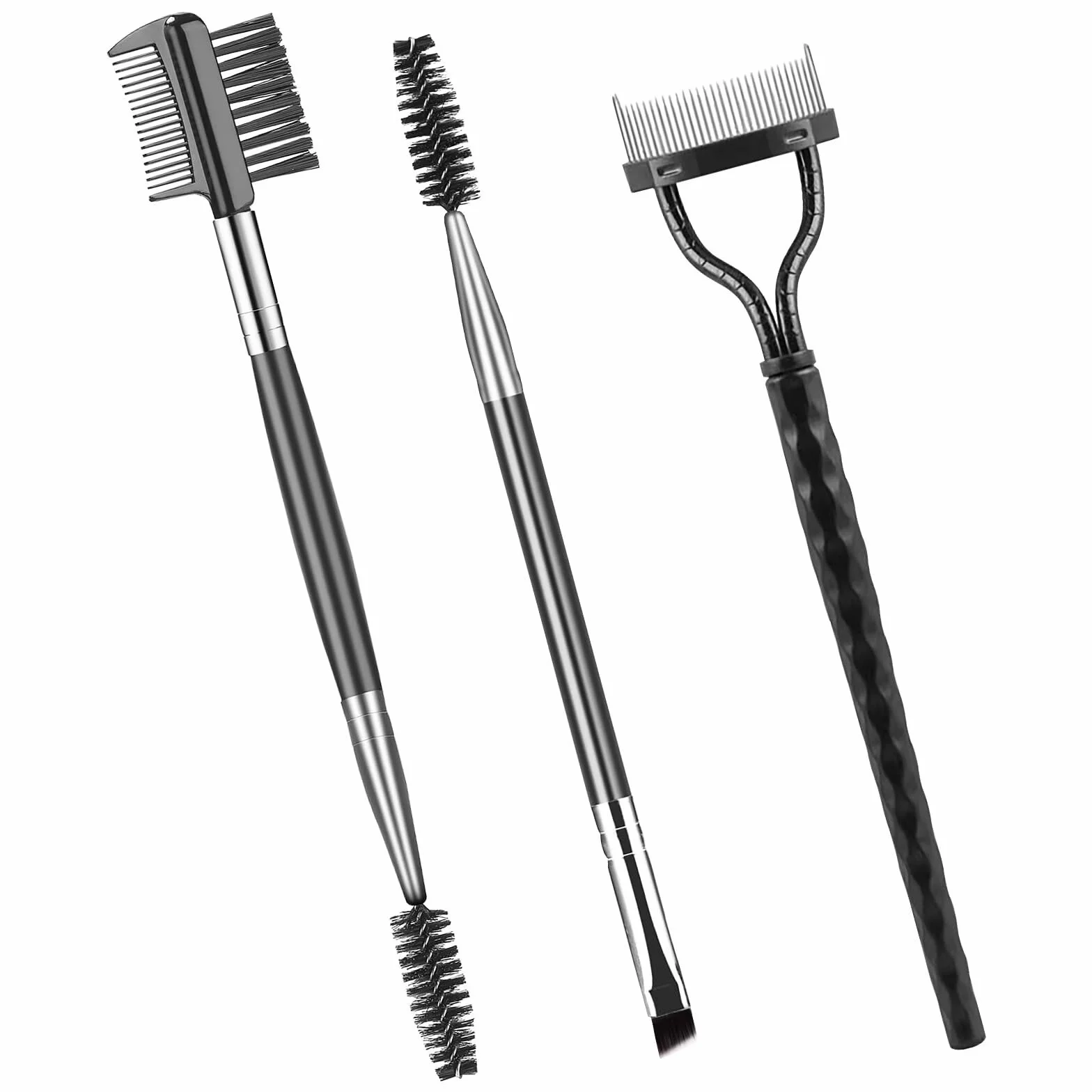 Cepillo para pestañas peine separador herramientas profesionales maquillaje ojos (juego de 3)