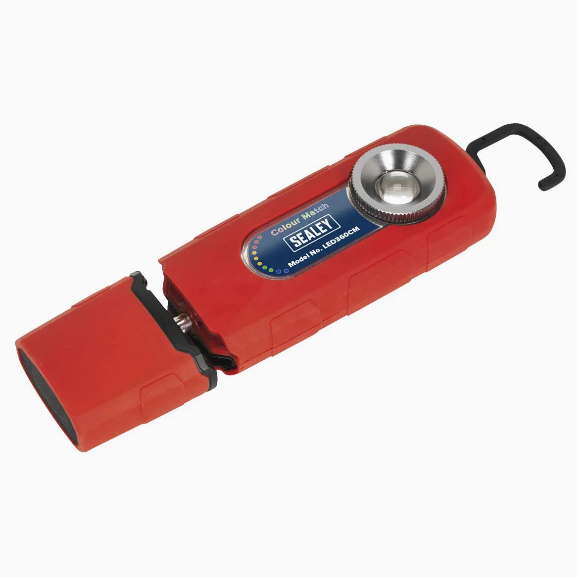 Sealey LED360 CM - Lámpara de inspección (recargable, 360 grados, 5 W, COB, LED, iones de litio, color a juego, CRI-95)
