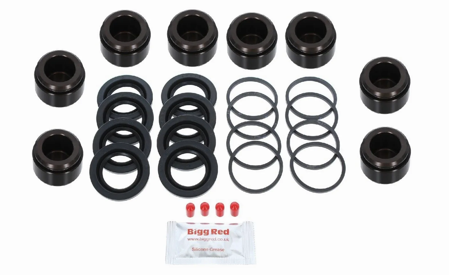 Freno de Pinza de Pistón Kit Reparación Juntas - Completo Delantero Izquierdo o Derecho, Para 330mm Discos de Freno & Brembo 4 Pistón Calibrador - Compatible Con Seleccione Modelos