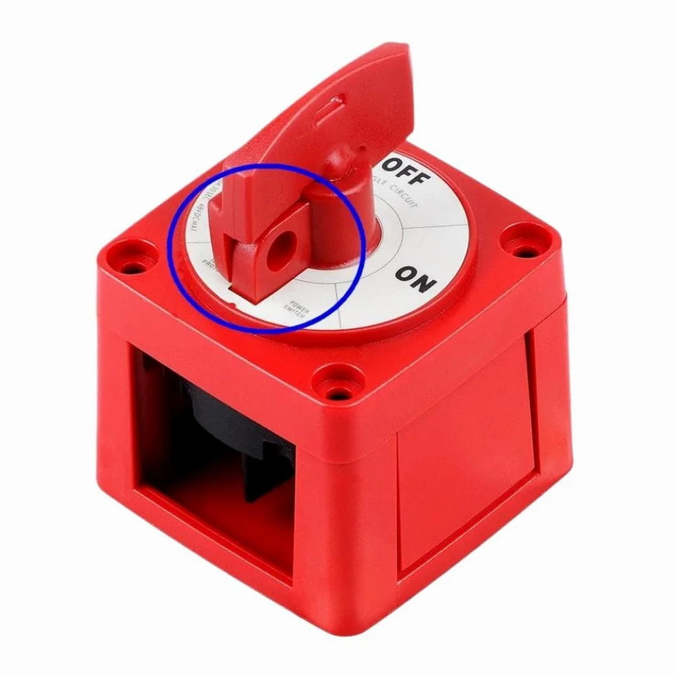 Interruptor de desconexión unipolar impermeable de 48 V 300 A con llave de bloqueo para uso en vehículos recreativos, automóviles y marinos(With Keyhole)