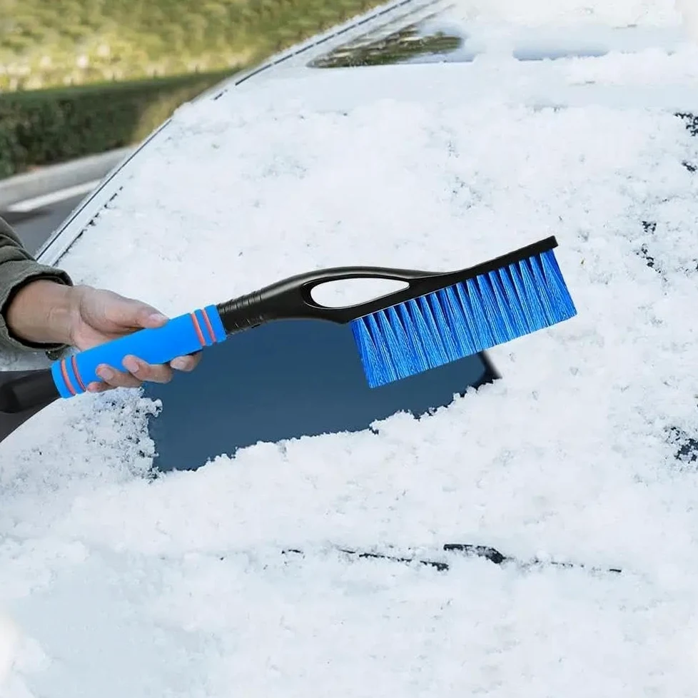 Rascador de hielo para coche Rascadores Hielo Parabrisas Coche Raspadores Hielo Eliminación Nieve Automotriz Cepillo Nieve Multifuncional Raspador Parabrisas Coche Rascadores de hielo para coche(Blanc