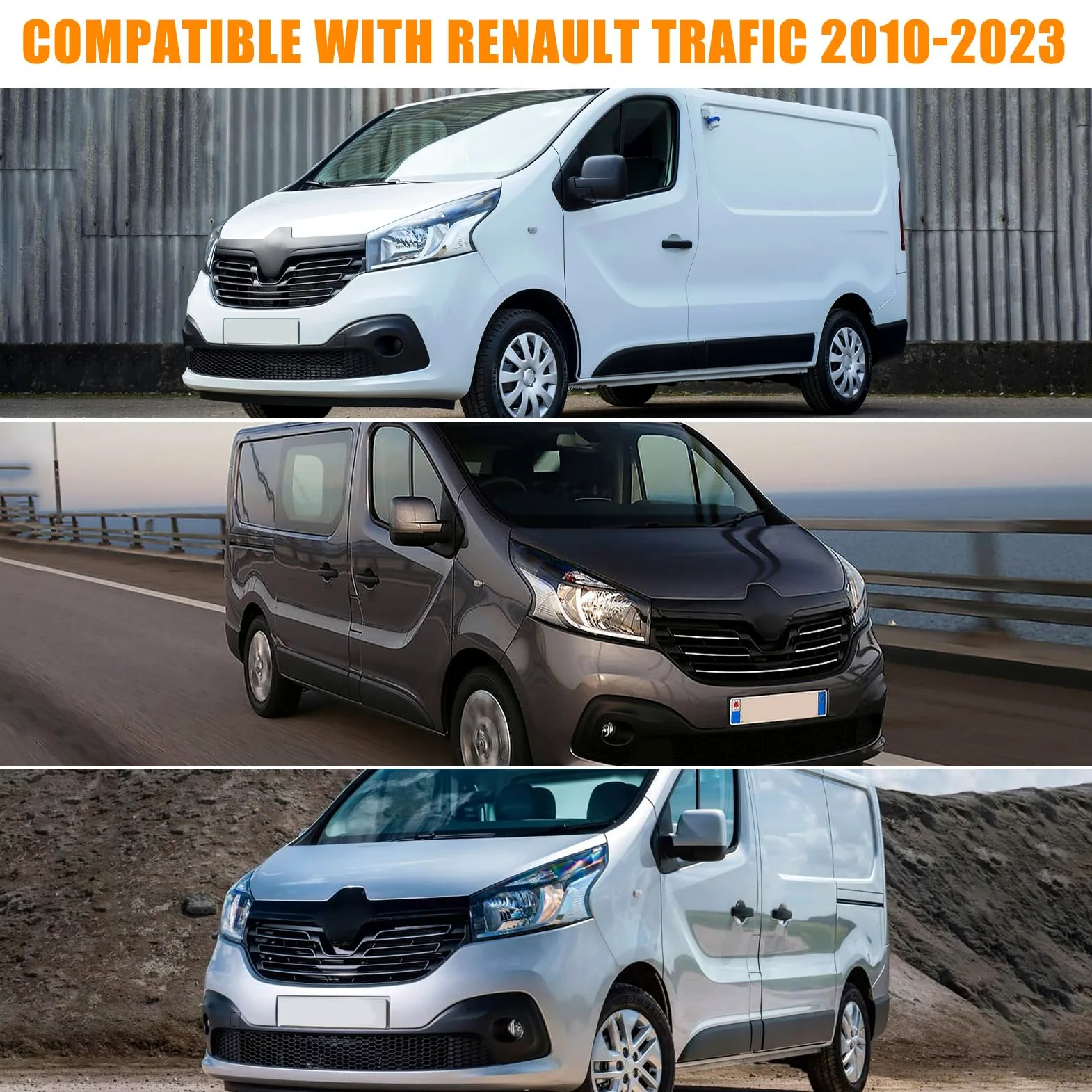 Cubierta Completa del Coche para Renault Traffic 2010-2023, SWB Fundas para Coche Exterior con Cremallera en la Puerta, Cierre y Bandas a Prueba de Viento para Protección Polvo Sol Nieve