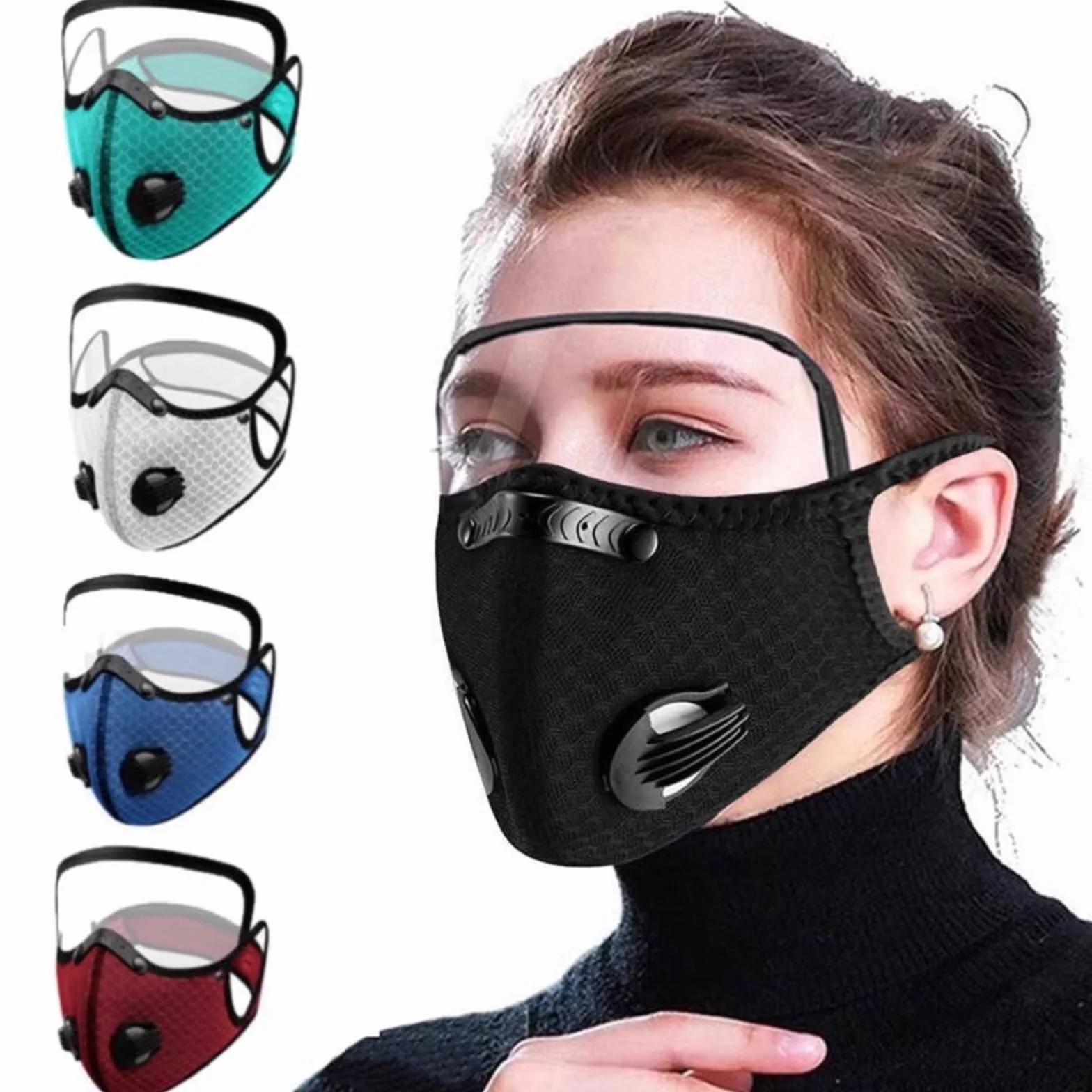 Máscara solar motocicleta cara completa resistente viento UV polvo transpirable protección insectos