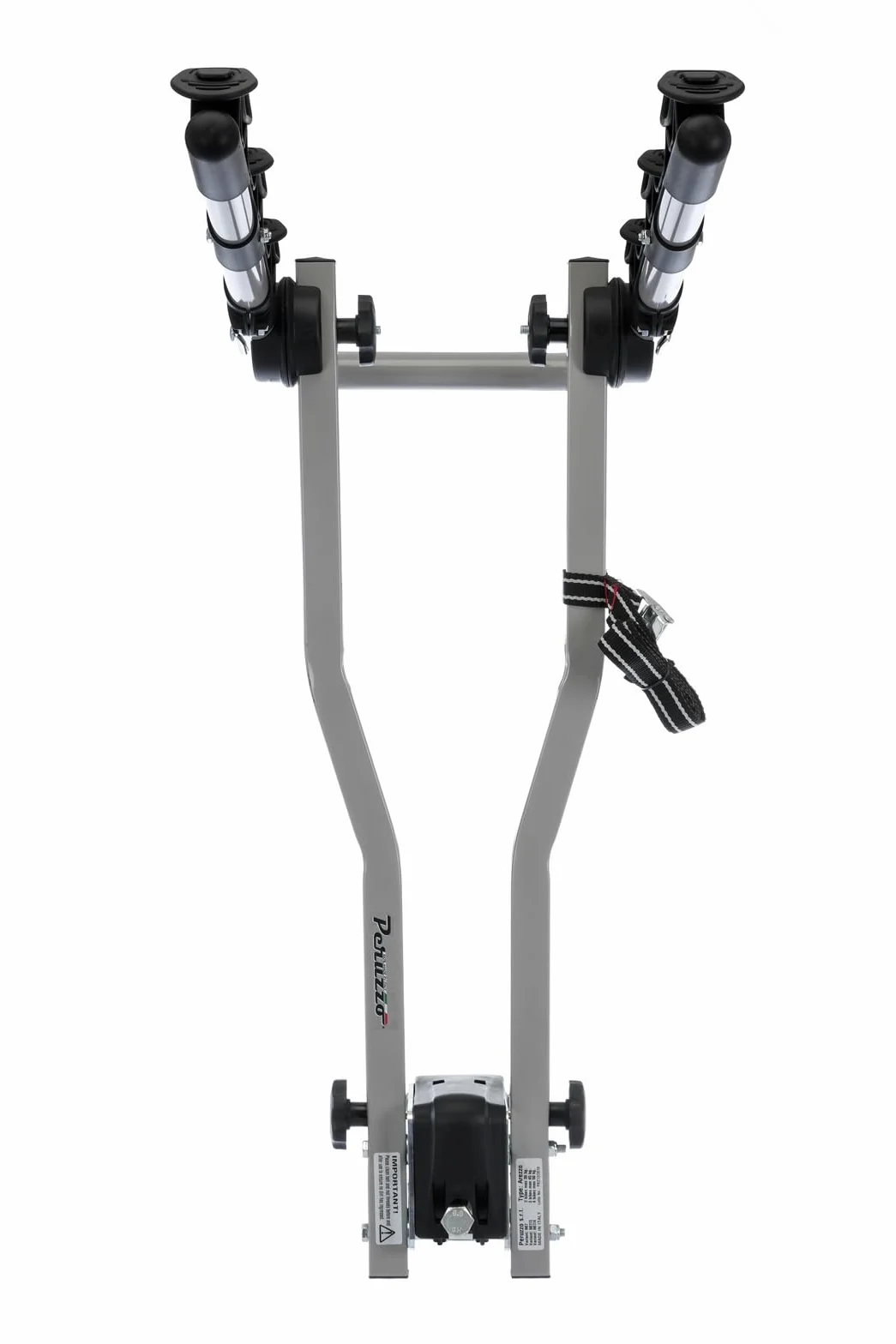 Peruzzo Arezzo - Transportín trasero para 3 bicicletas, color plata y negro