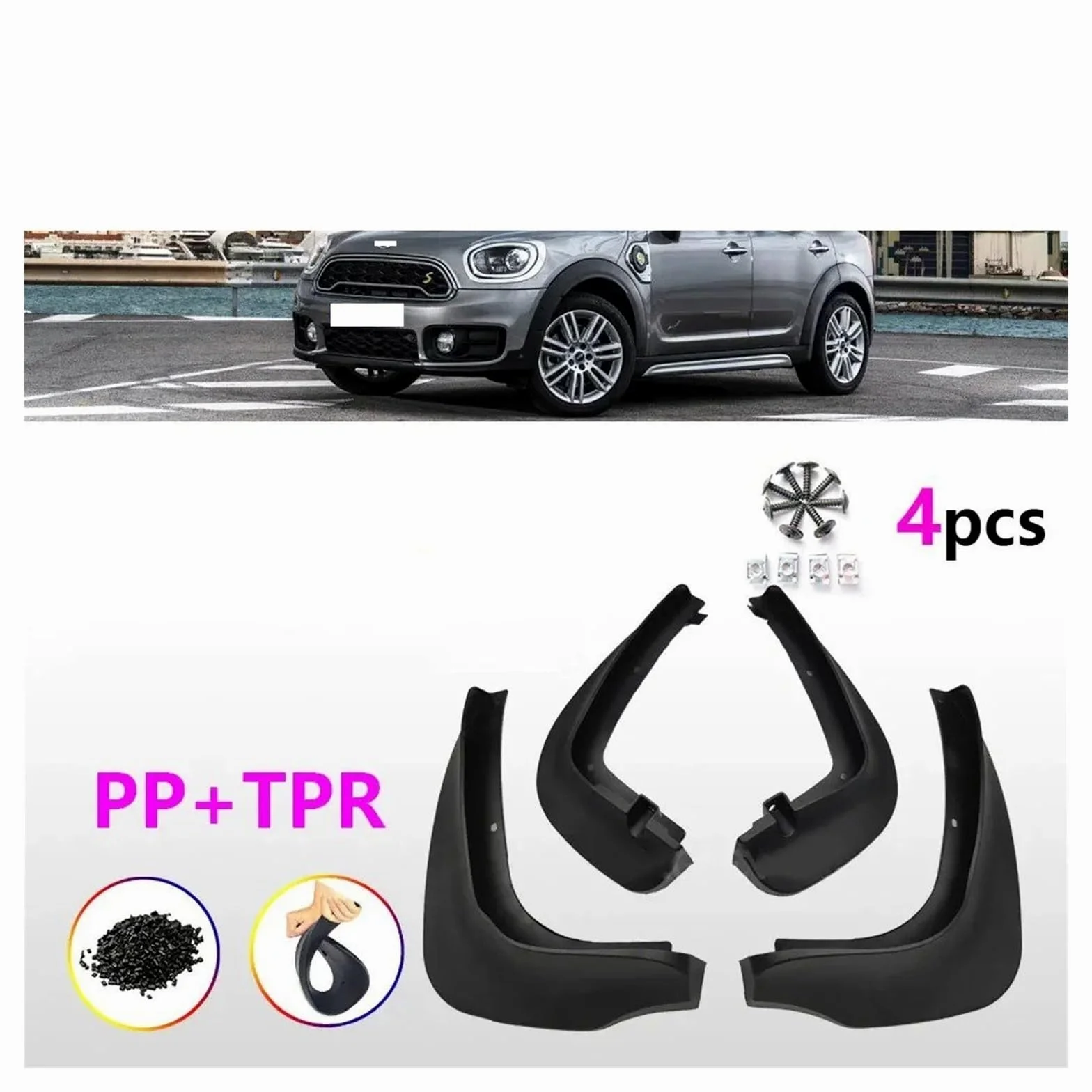 Faldillas para Coche para BMW para Mini para Clubman R55 R56 2010-2022 Guardabarros Accesorios Coche