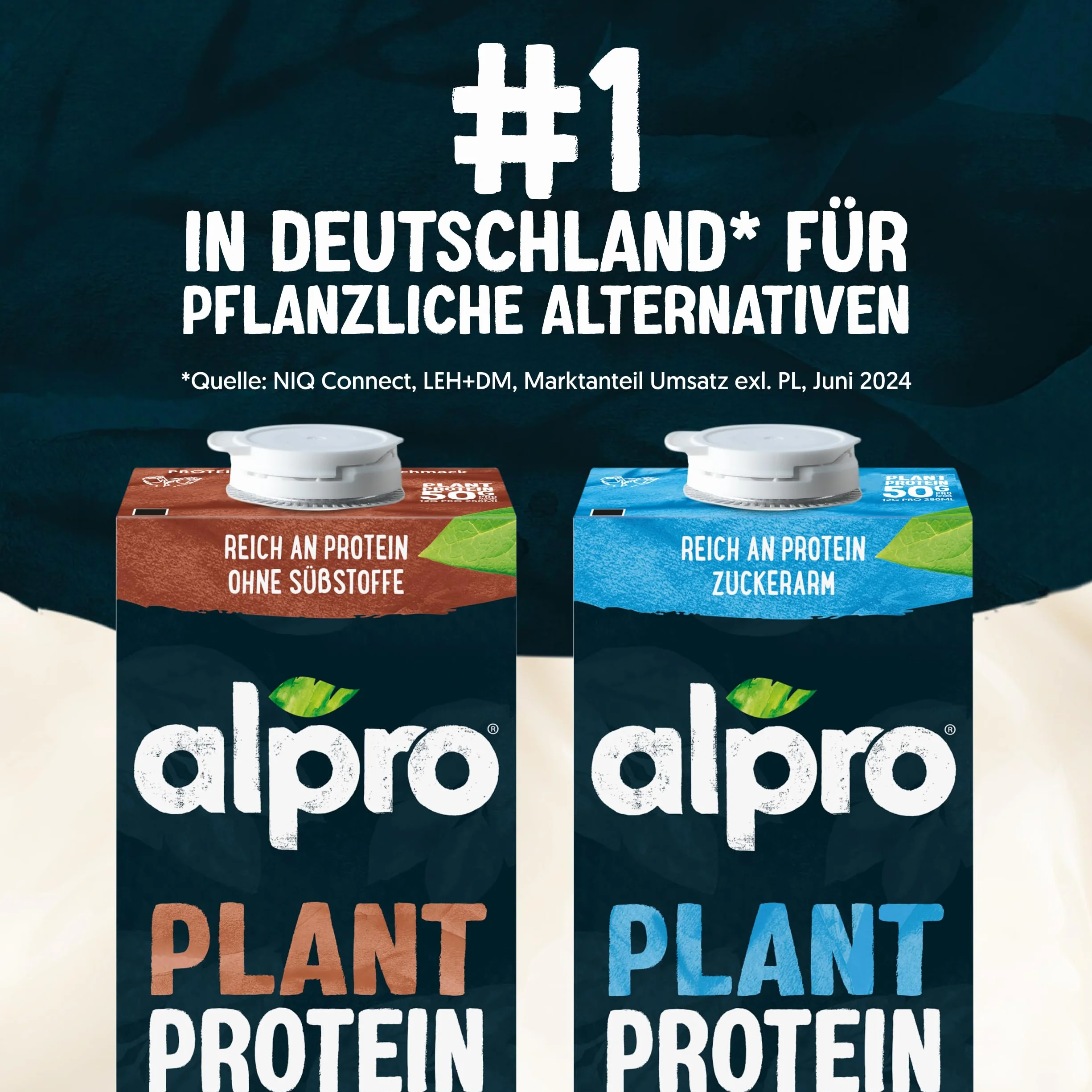 Alpro SOYA Bebida de larga duración proteínas 1 litro 50 g proteína por paquete alternativa leche vegana sin lácteos paquete de 8