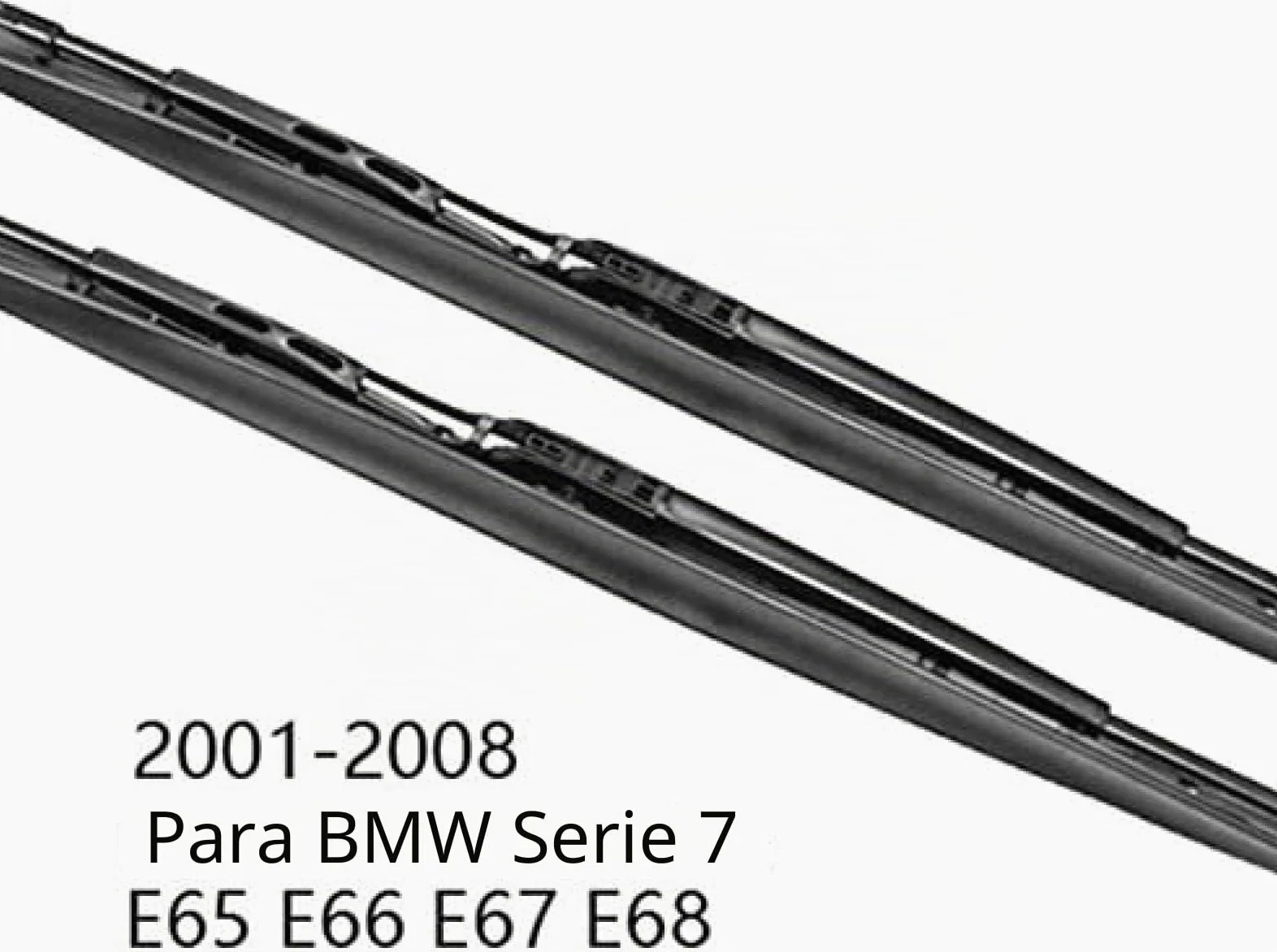Juego de escobillas limpiaparabrisas, para BMW Serie 7 E65 E66 E67 E68 F01 F02 F03 F04 730i 735i 740i 745i 750i 760i 730d 740d 745d 730iParaLi (Color : para(E65) 2001-2008)