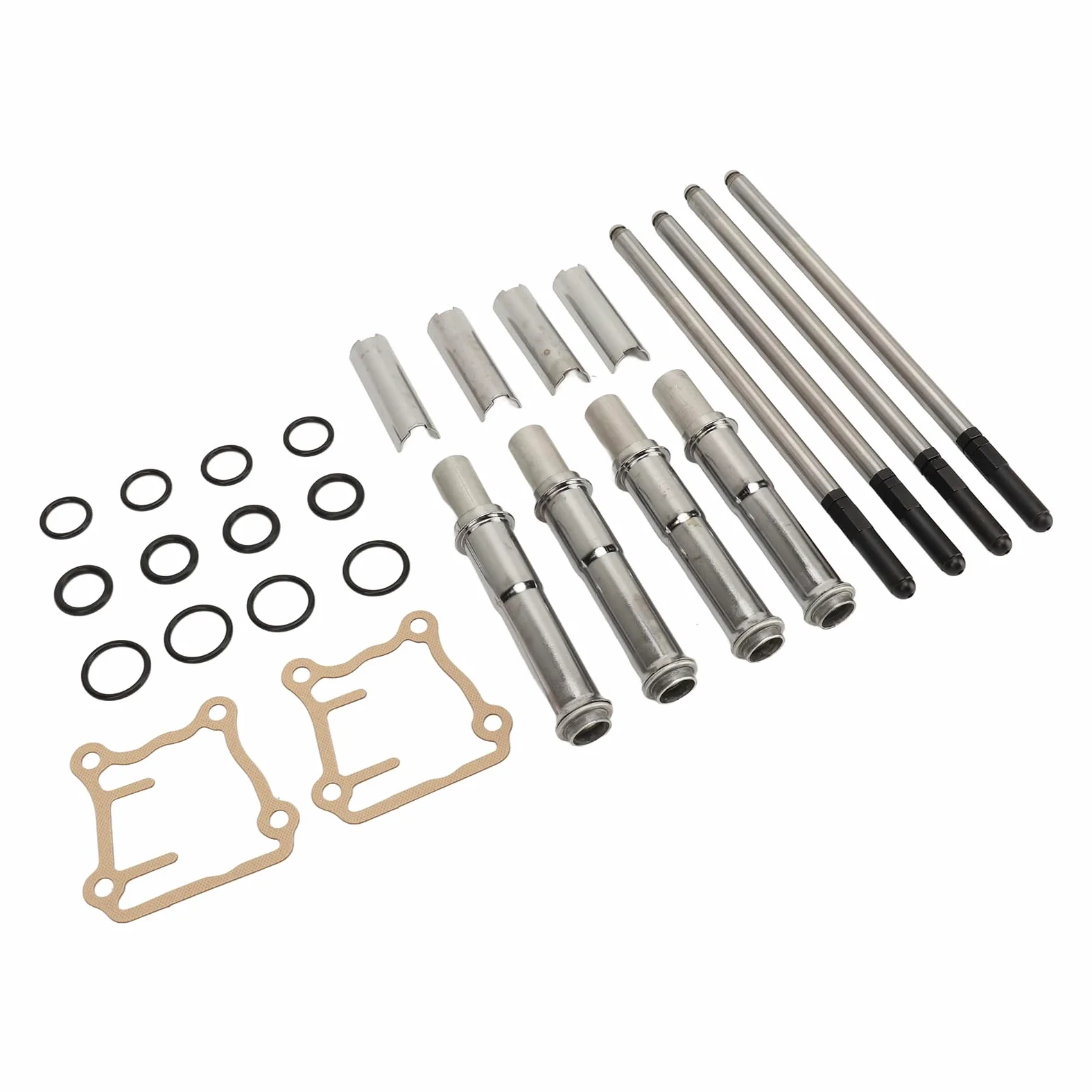 Ejoyous Kit de Varilla de Empuje Ajustable con Cubiertas Kit de Varilla de Empuje Ajustable OEM de Acero Cromado Moly 93 5095 499961 40 Piezas para Touring Big Twins 1999 2017 88 a 106 Pulgadas