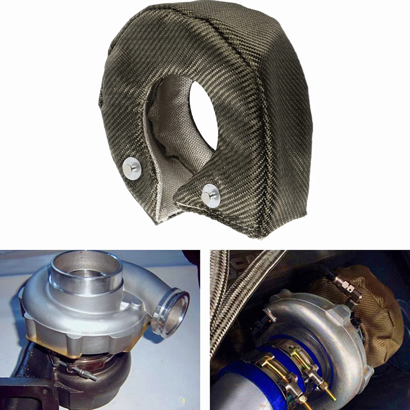 Turbo Heat Shield, Single Titanium Turbo Heat Shield Manta Barrera Turbo Charger Cover T3 / GT35 / GT37 / GT40 / GT42