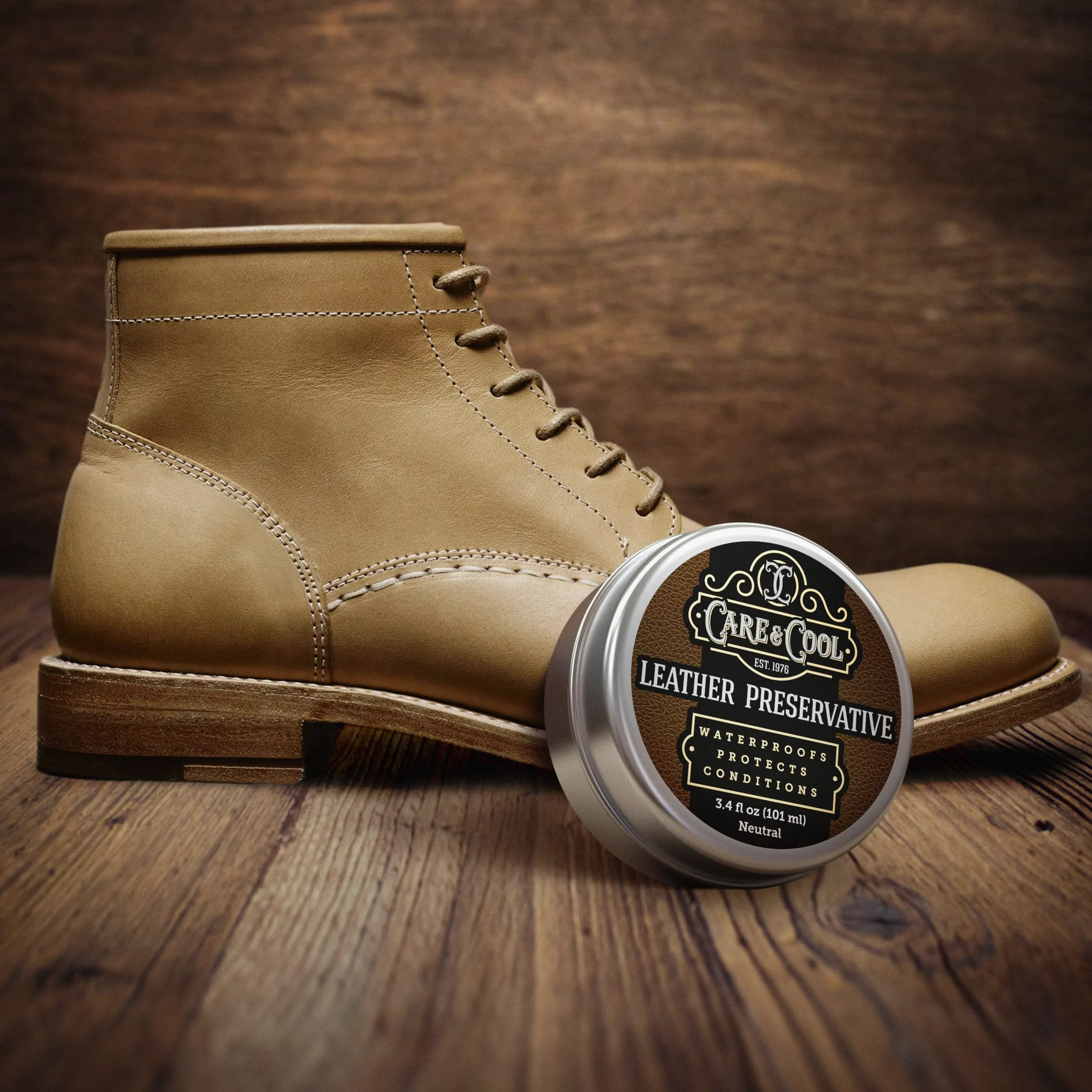 Care & Cool Conservante de Cuero. El Mejor restaurador Universal de Cuero para Zapatos, Asientos de Coche, tapicería y Mucho más. Acondiciona y conserva Tus Productos de Cuero Favoritos de Forma