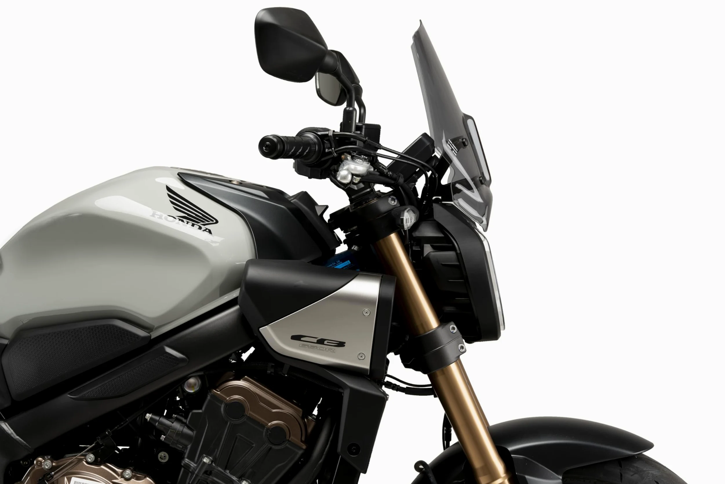 Puig 21960H New Generation Sport deportiva y aerodinámica en acrílico de 3 mm con diseño elevado que mejora protección y mantiene amplia visibilidad, Ahumado