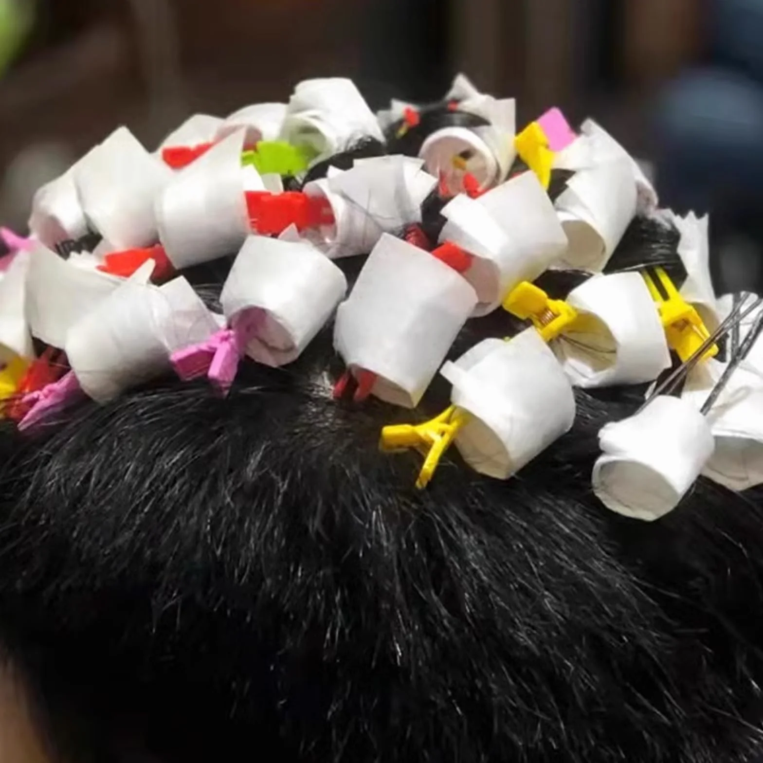 Juego de papel permanente para el pelo, papel de encaje ultrafino, 200 unidades