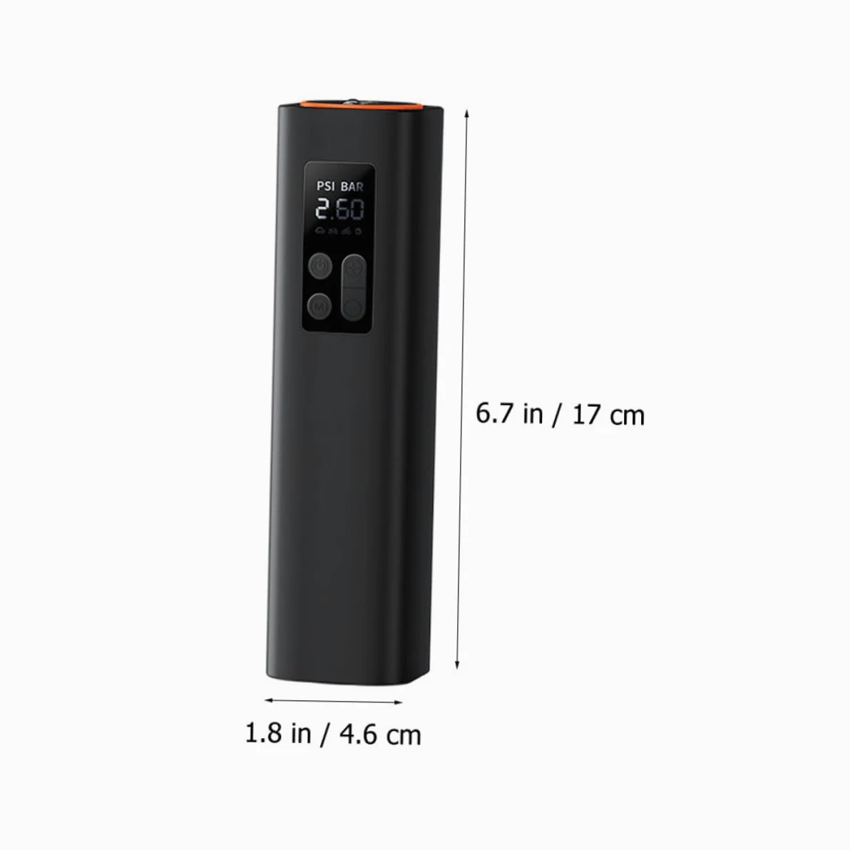 SOLUSTRE Mini Bomba Eléctrica Portátil para Neumáticos de Coche y Bici | Pantalla Digital Presión, Negro, Cobre Abs Goma, para Senderismo y Camping