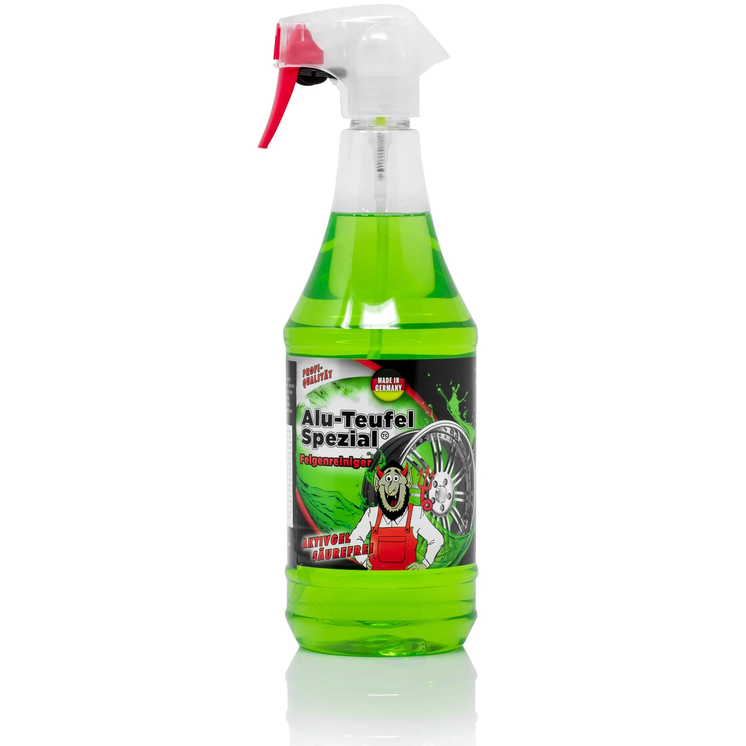 detailmate Juego de limpieza de llantas: limpiador de llantas de aluminio Tuga Chemie, 1 L + limpiador de llantas Tuga Chemie Alu Teufel 5L + cepillo para llantas ValetPRO + juego de ruedas Nuke Guys