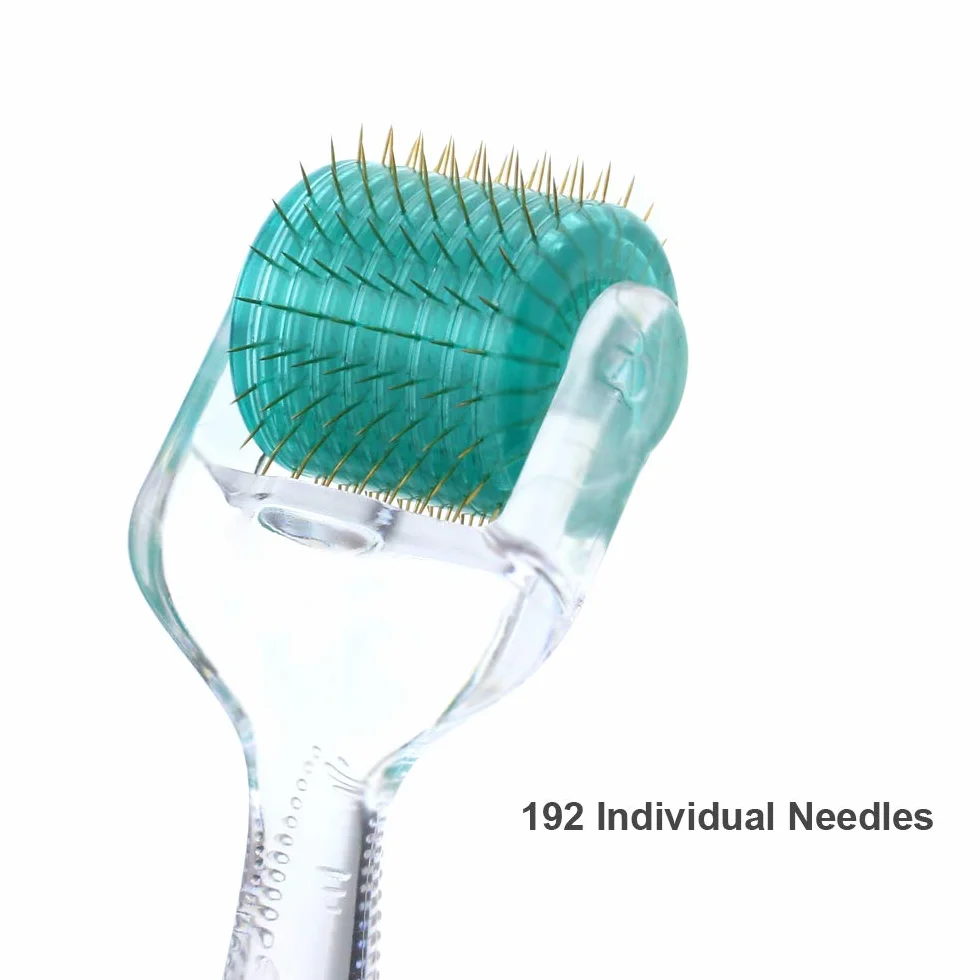 Rodillo 192 agujas 3.0mm titanio microaguja cuidado piel arrugas pérdida cabello