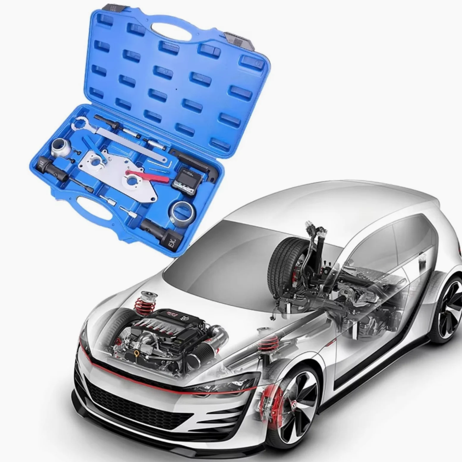Kit De Herramientas Alineación Bloqueo Correa Distribución Árbol Levas Del Motor Compatible Con Motor Skoda 1.5L TSI 2017 2018 2019 2020 2021 2022 2023 2024 Herramienta Calado Motor