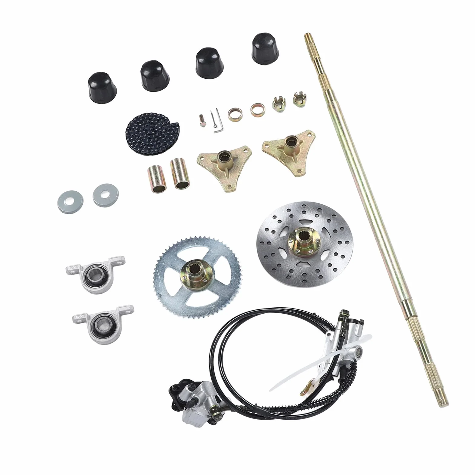 Kit de Montaje de Eje Vivo Trasero Go Kart de 29 Pulgadas, Quads ATV de Alto Rendimiento, Mejora Material Metálico Duradero