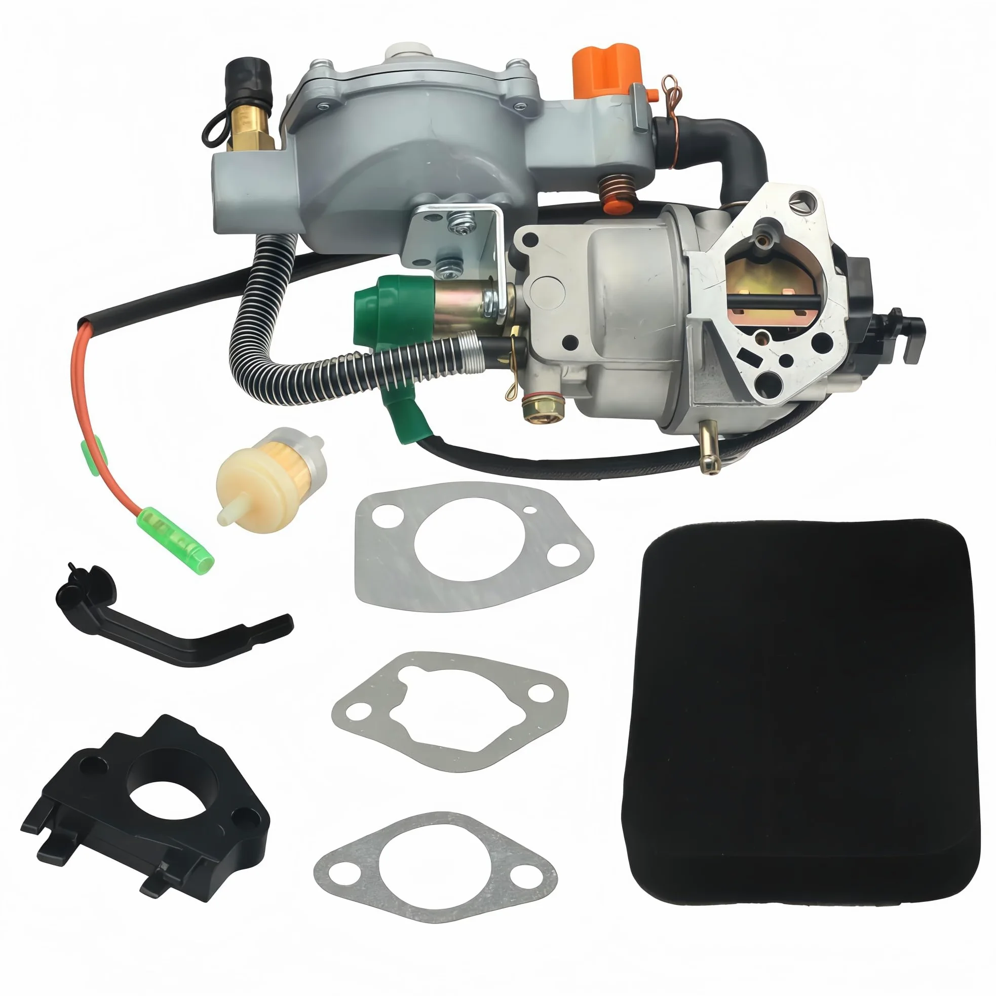 Carburador Kit de carburador conversión NG combustible dual para generadores 4,5 KW a 10, herramienta eléctrica jardín