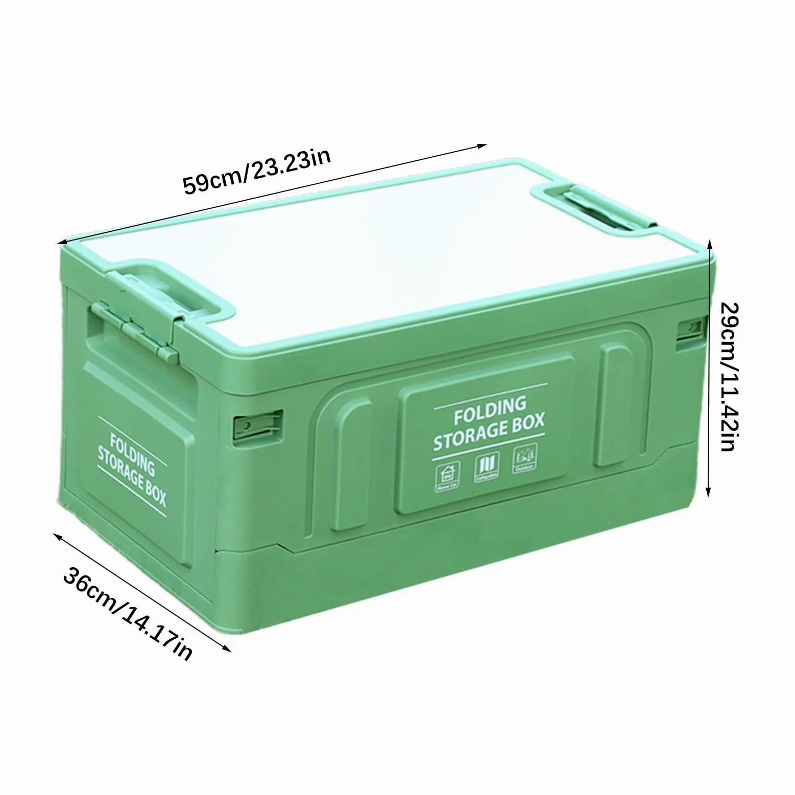 Organizador de maletero plegable para maletero, 60 l, caja organizadora para el maletero del coche, con tapa a prueba de polvo para verduras, herramientas de camping, salvado | para el maletero del coche, con tapa a prueba de polvo para verduras, herramie