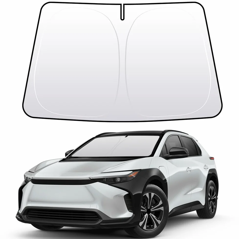 Parasol para Parabrisas Delantero, Ajuste Personalizado, Compatible con Parasol, Plegable, Reflector de Rayos UV, Protector de Visera Solar, Accesorios, Cubierta Reflectante (para Toyota BZ4X)