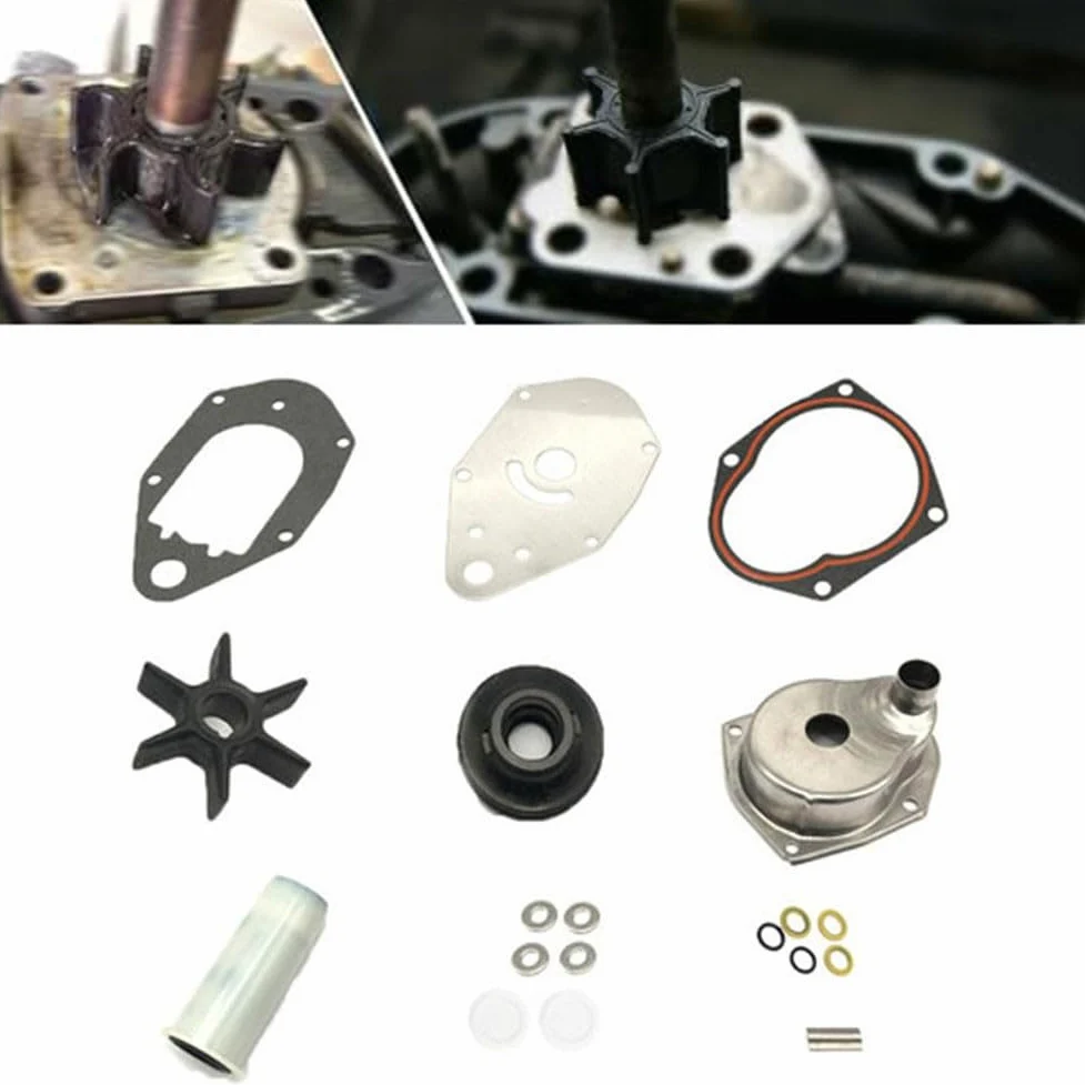 EasyByMall Kit de reparación de bomba de agua para Mercury Mariner Outboard 40-60HP, repuesto de impulsor compatible con 46-812966A12 812966A11