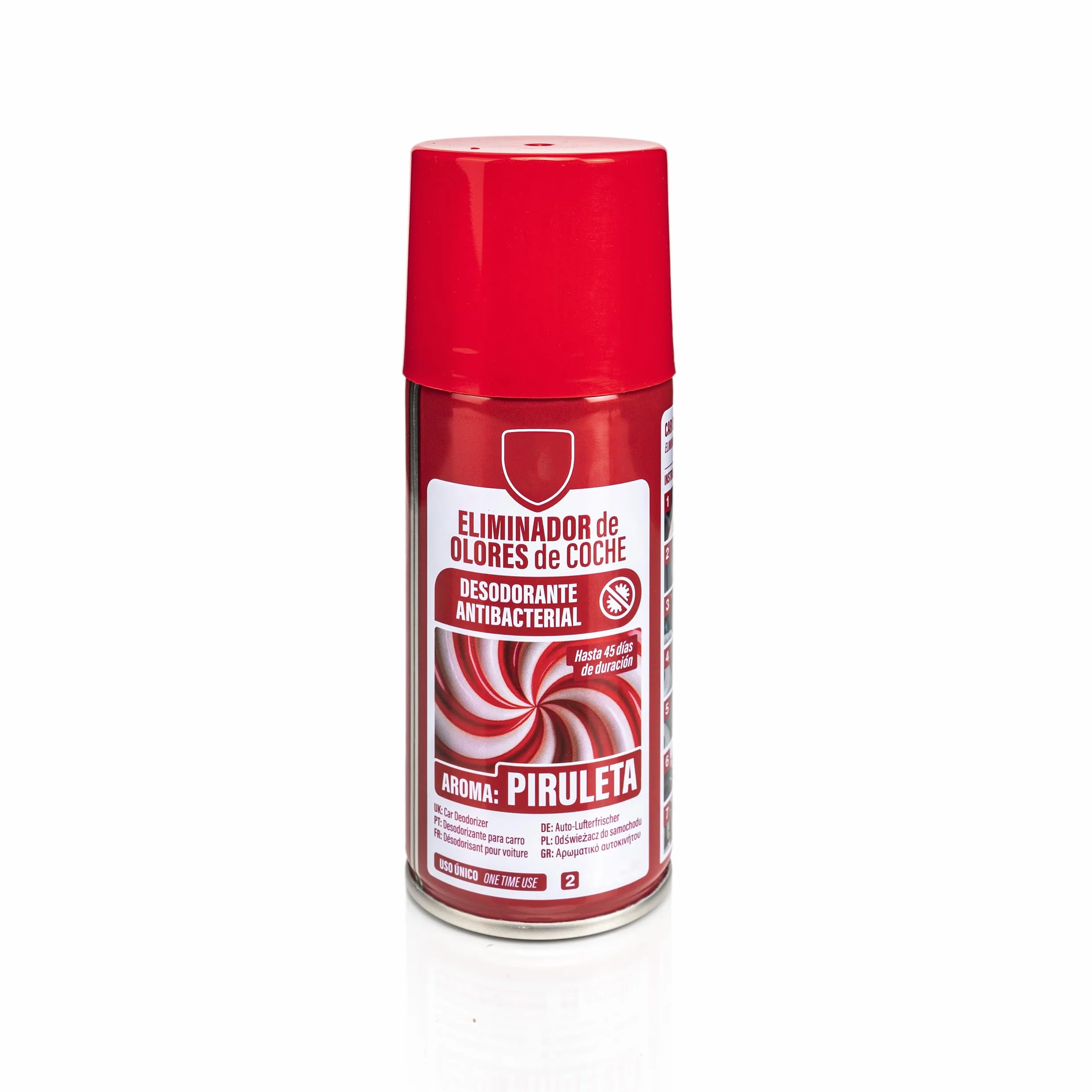 BESCH Eliminador de Olores para Coche de Descarga Única 150ml- Ambientadores de Automóvil Absorbe los Malos Olores -Olor de Piruleta