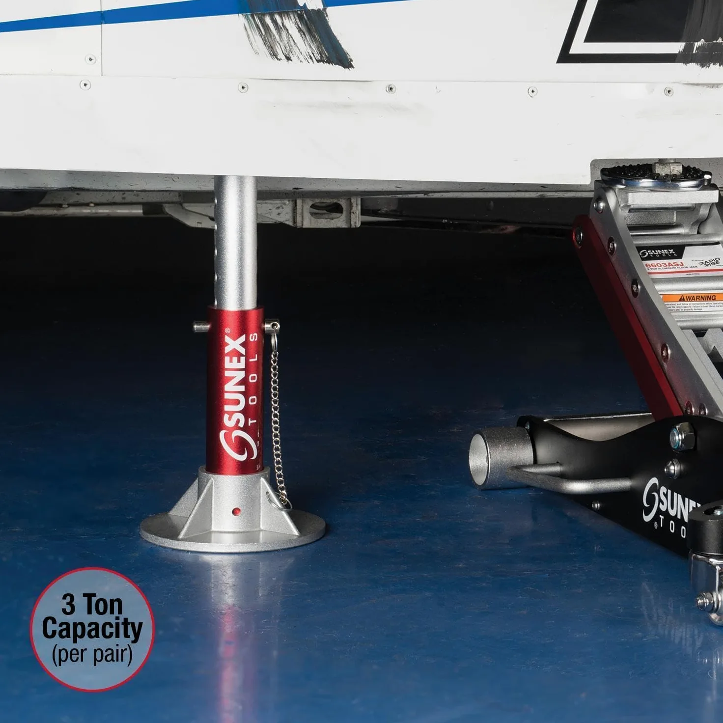 Sunex 1003AJ - Soportes para gato (3 toneladas, aluminio)