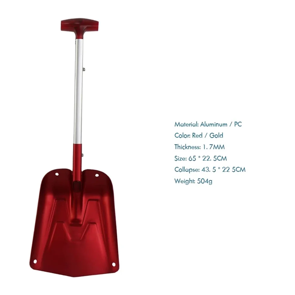 Rascador de hielo para coche Pala De Utilidad Deportiva Aluminio Portátil Para Actividades Al Aire Libre Para Acampar En Coche Pala Nieve Plegable Removedor De Nieve De Invierno Rascadores de hielo pa
