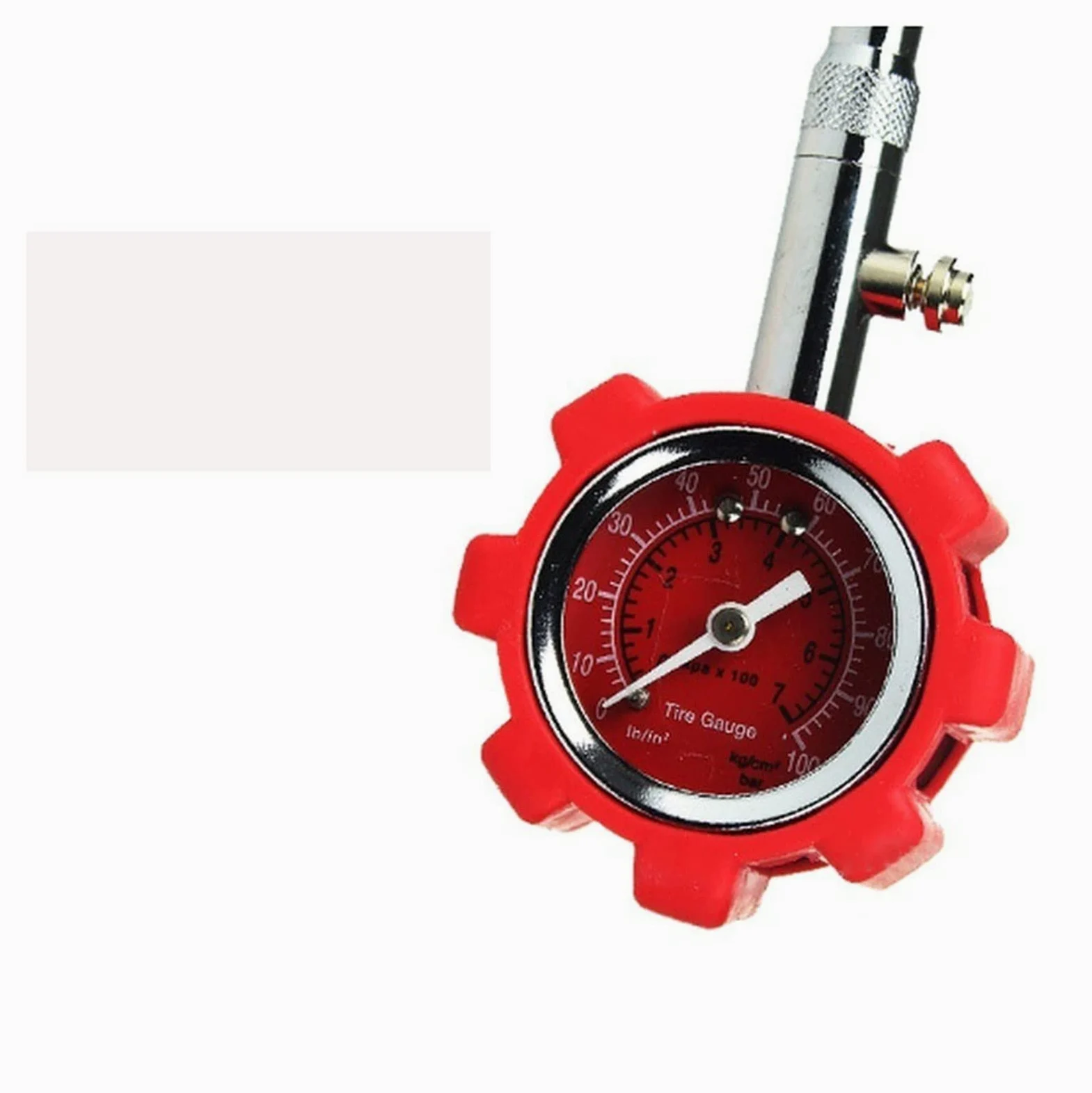 Medidor de presión de neumáticos de Alta precisión, Negro, 100 PSI para medidor de presión de Aire de automóvil preciso para camión y Motocicleta (Color : Red) (Red)