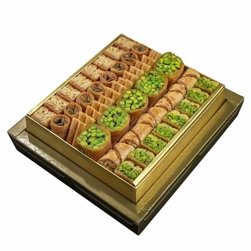 Senabel Baklava Sirio Mixto 500 g - Surtido con Pistachos y Anacardos - Dulces Artesanales de Oriente Medio